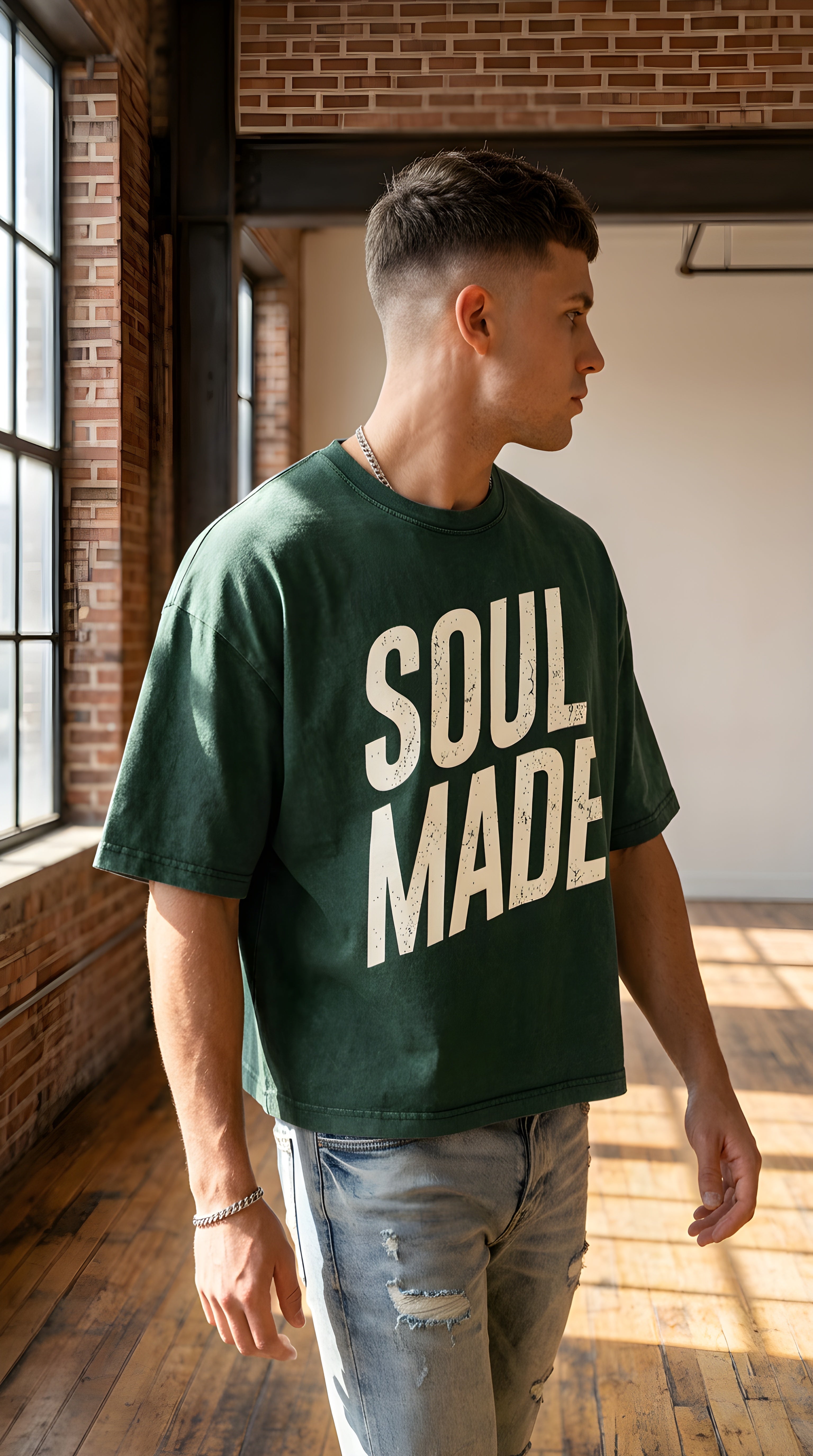Mens SOUL MADE V2 Mineral Wash Boxy T-Shirt