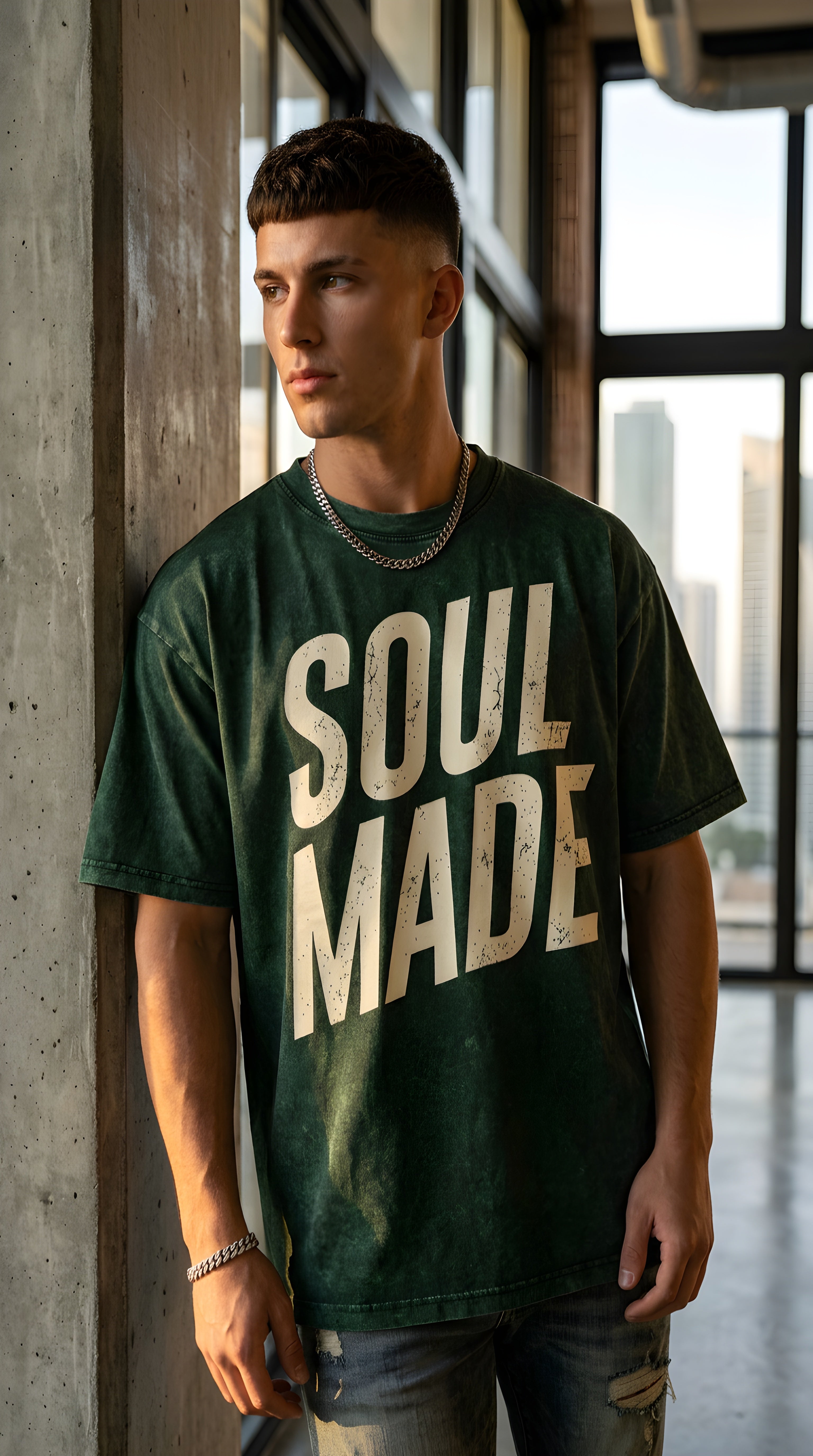 Mens SOUL MADE V2 Mineral Wash Boxy T-Shirt