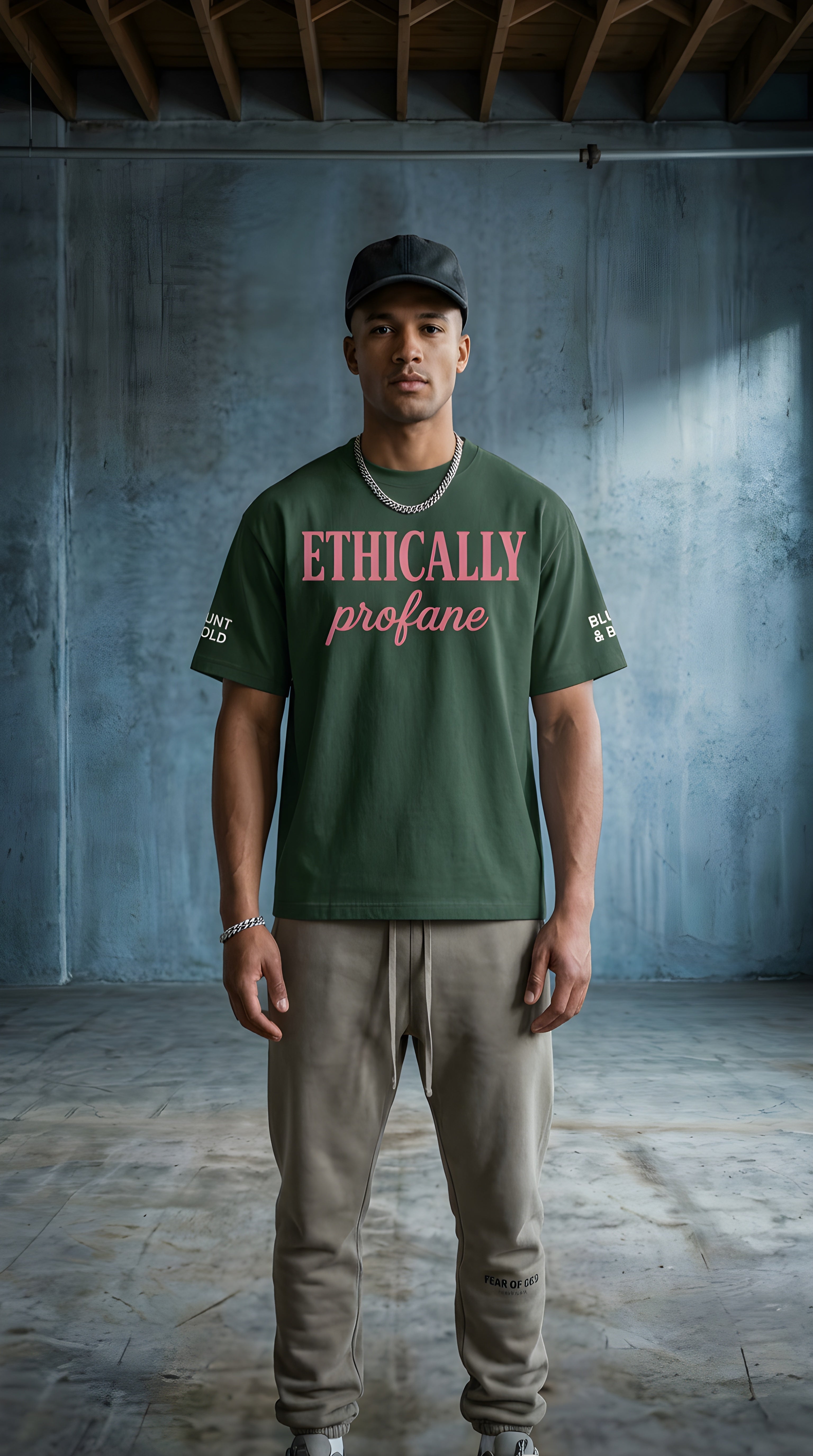 Mens 'ETHICALLY PROFANE" Essential Heavyweight Cotton Tee