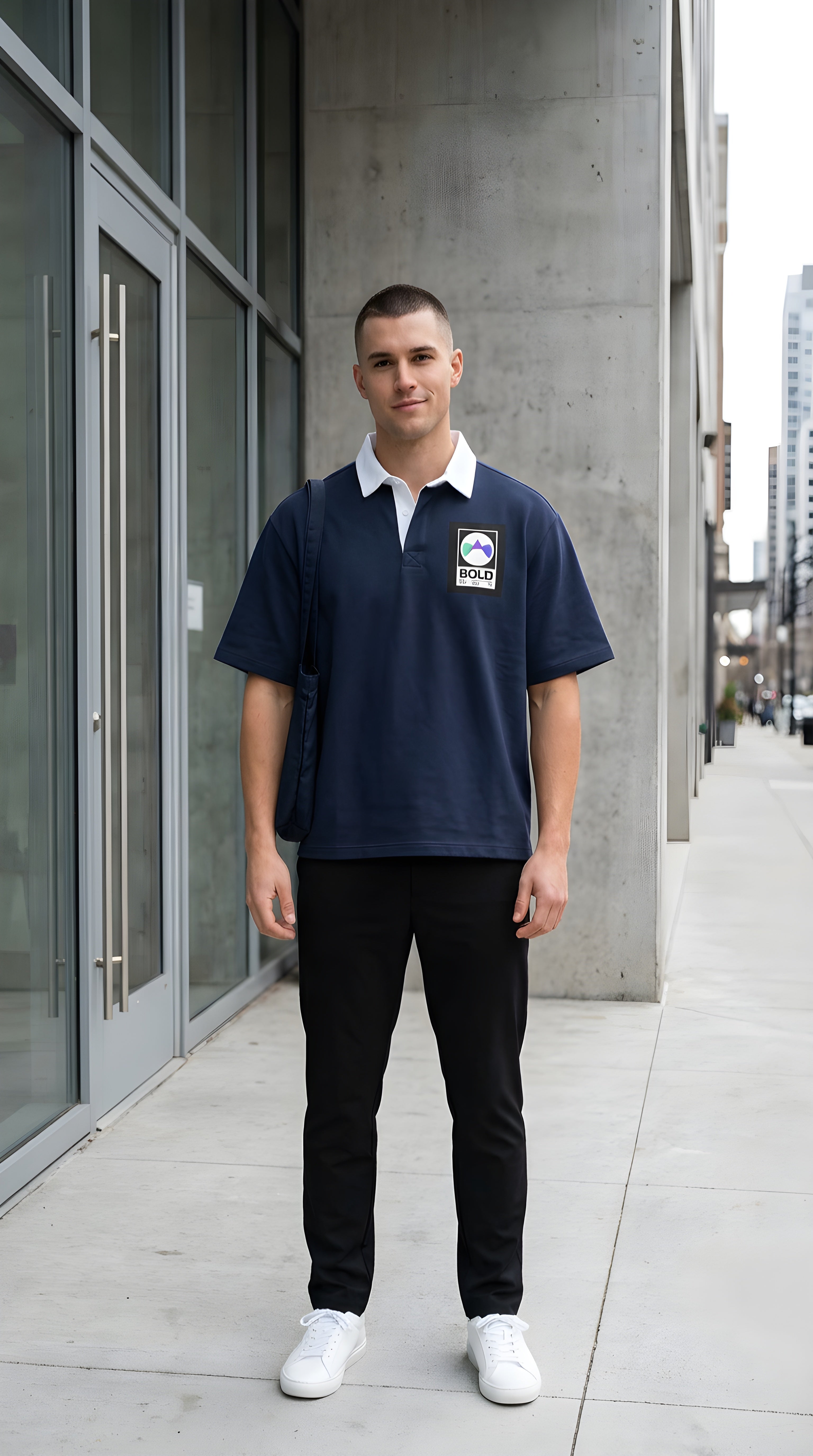 Mens Bold Essential Contrast Polo Shirt