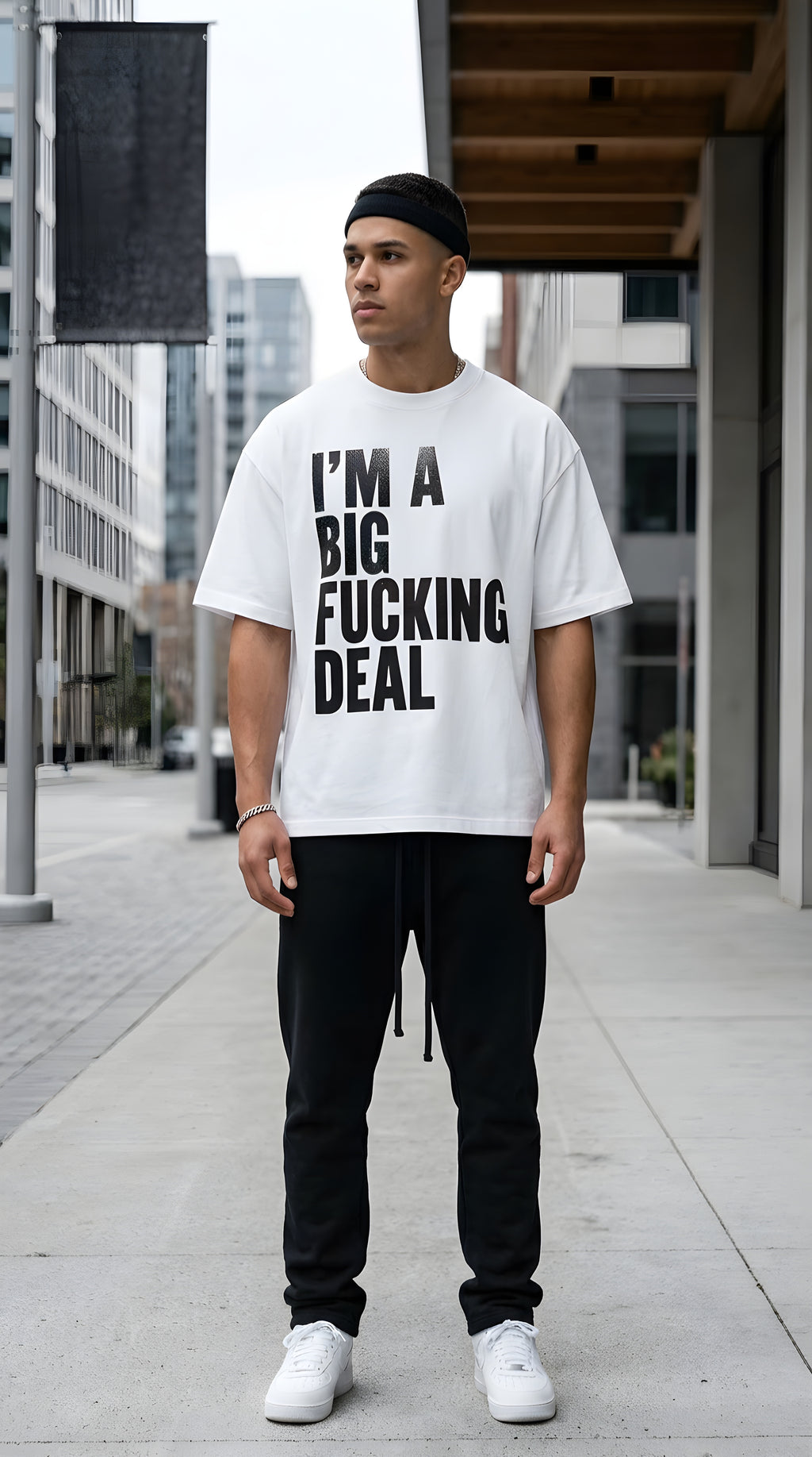 Mens 'BIG FUCKING DEAL' Vintage Washed Boxy Tee