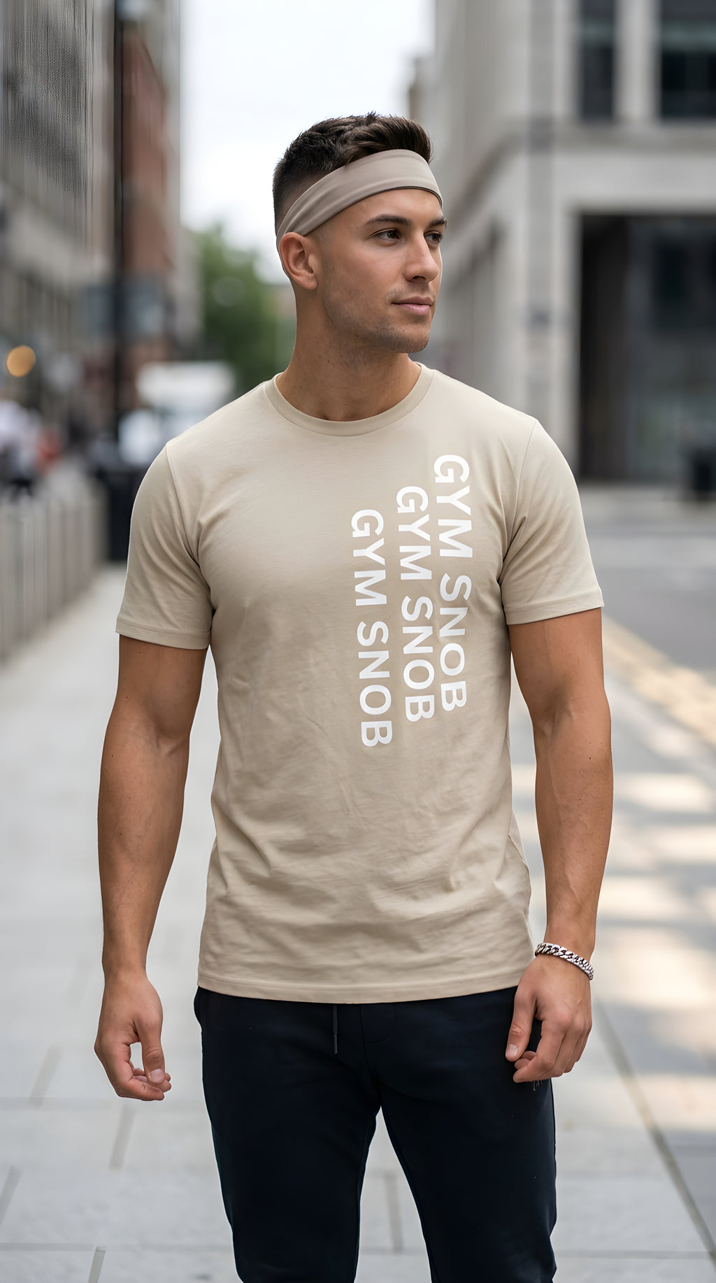 Mens Gym Snob organic mid-light Tee