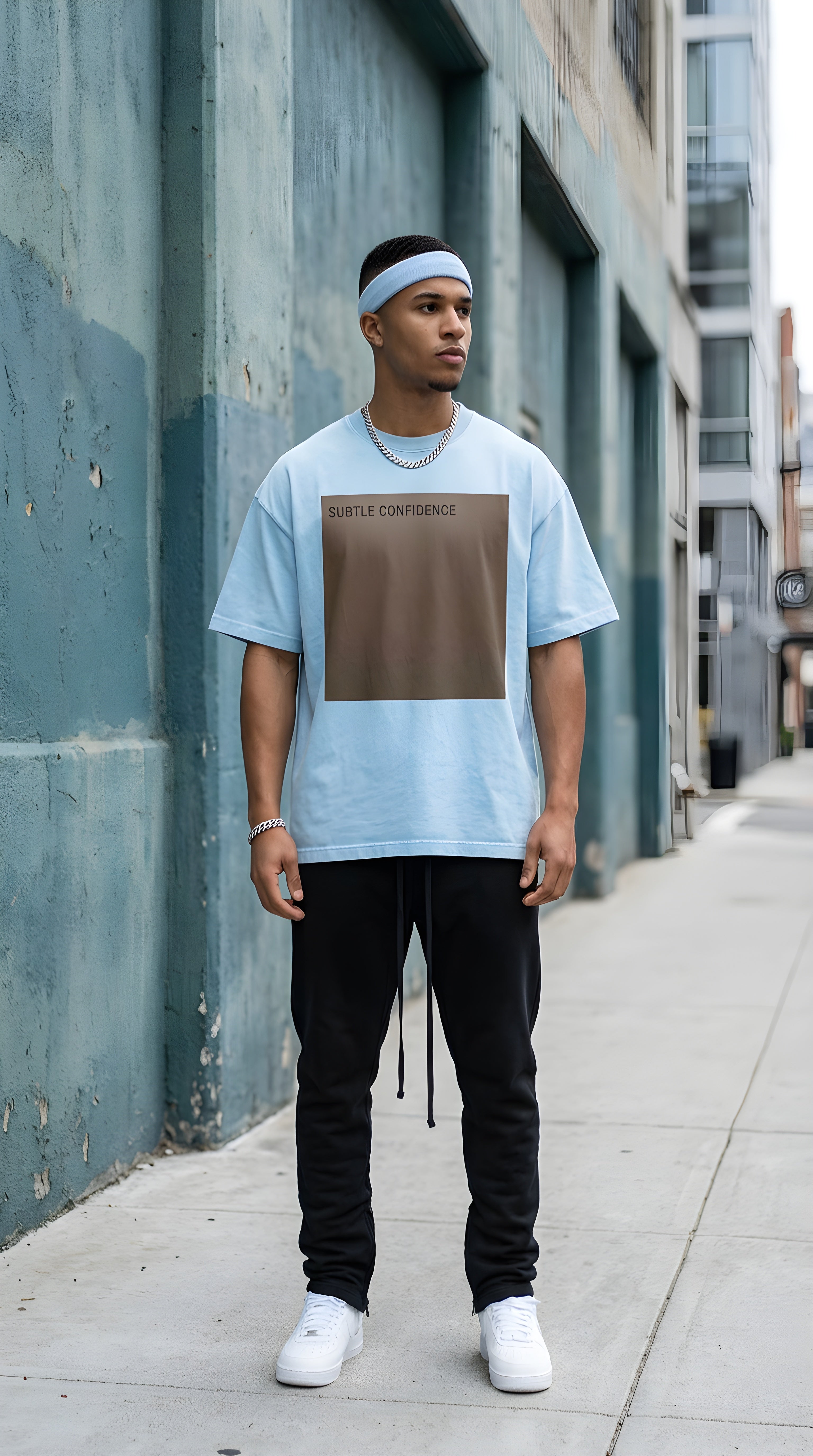 Mens SUBTLE CONFIDENCE Mineral Wash Boxy Cotton Tee