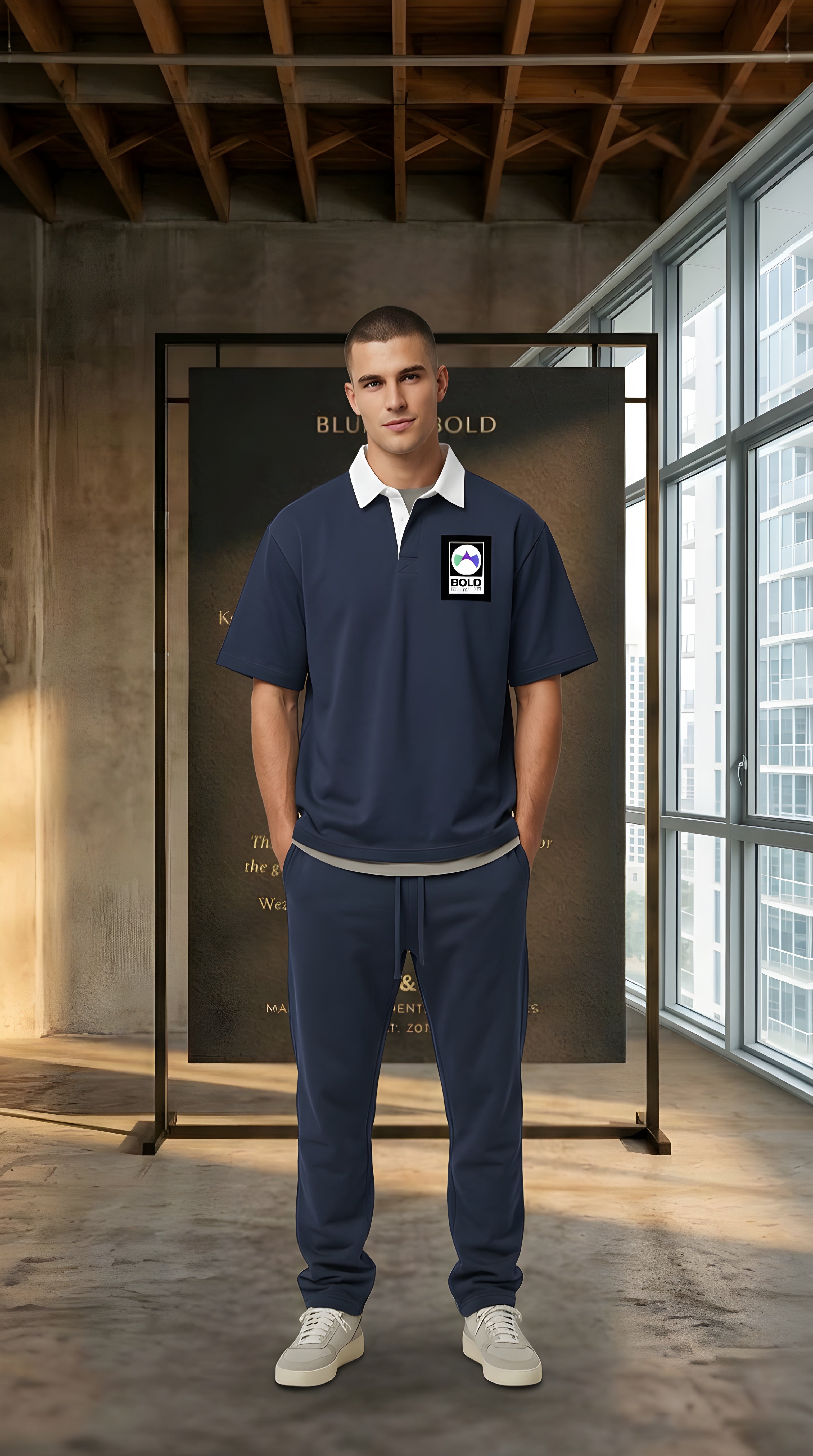 Mens Bold Essential Contrast Polo Shirt