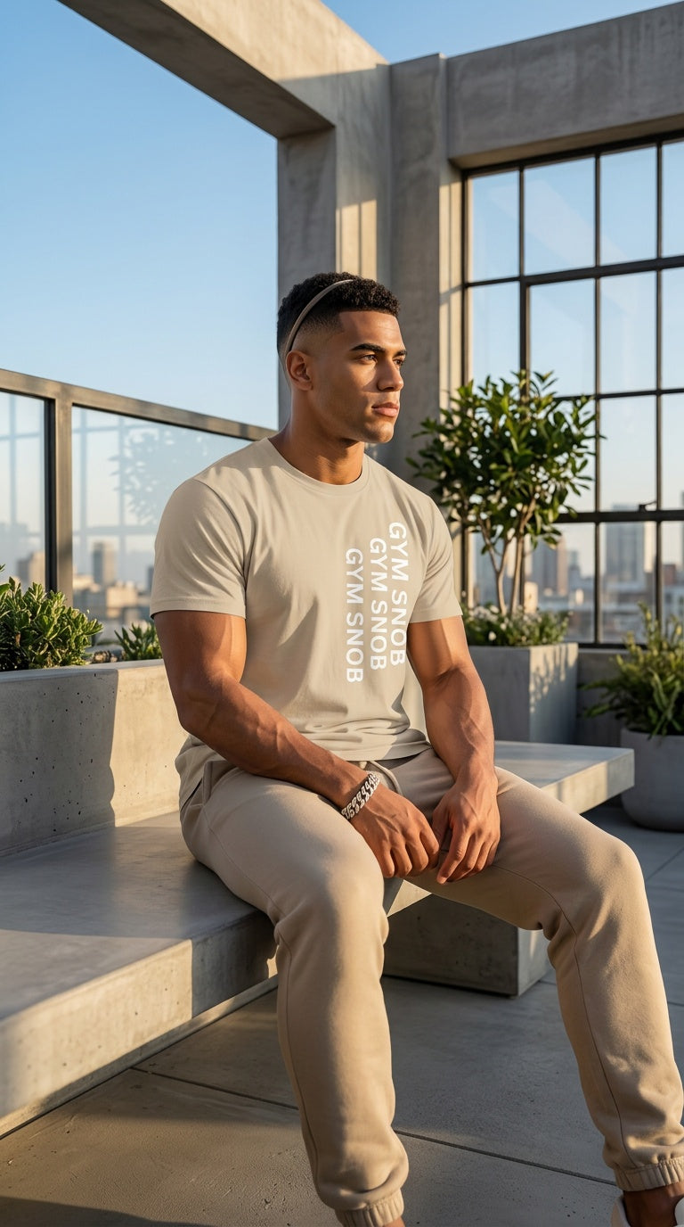 Mens Gym Snob organic mid-light Tee