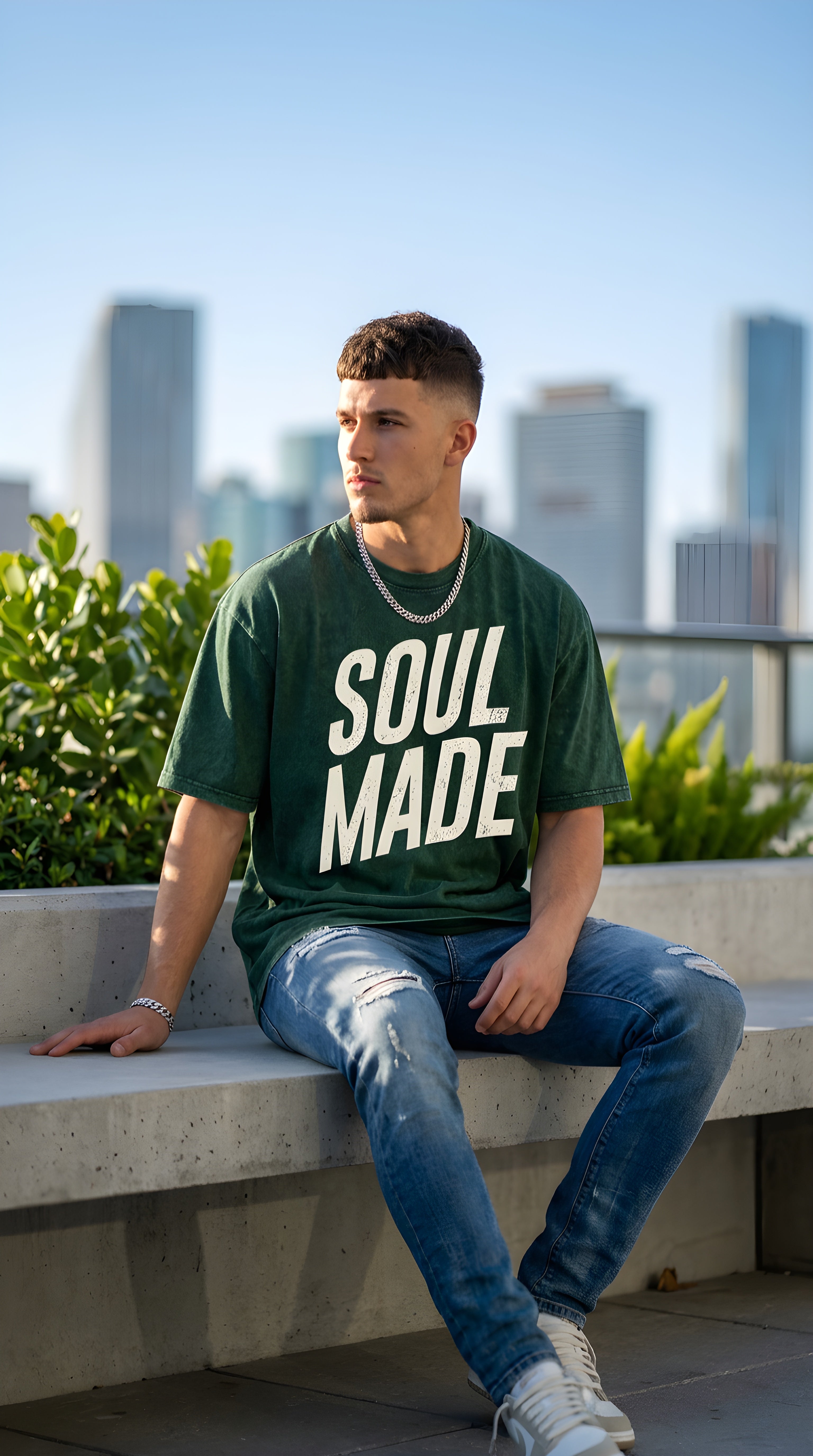 Mens SOUL MADE V2 Mineral Wash Boxy T-Shirt