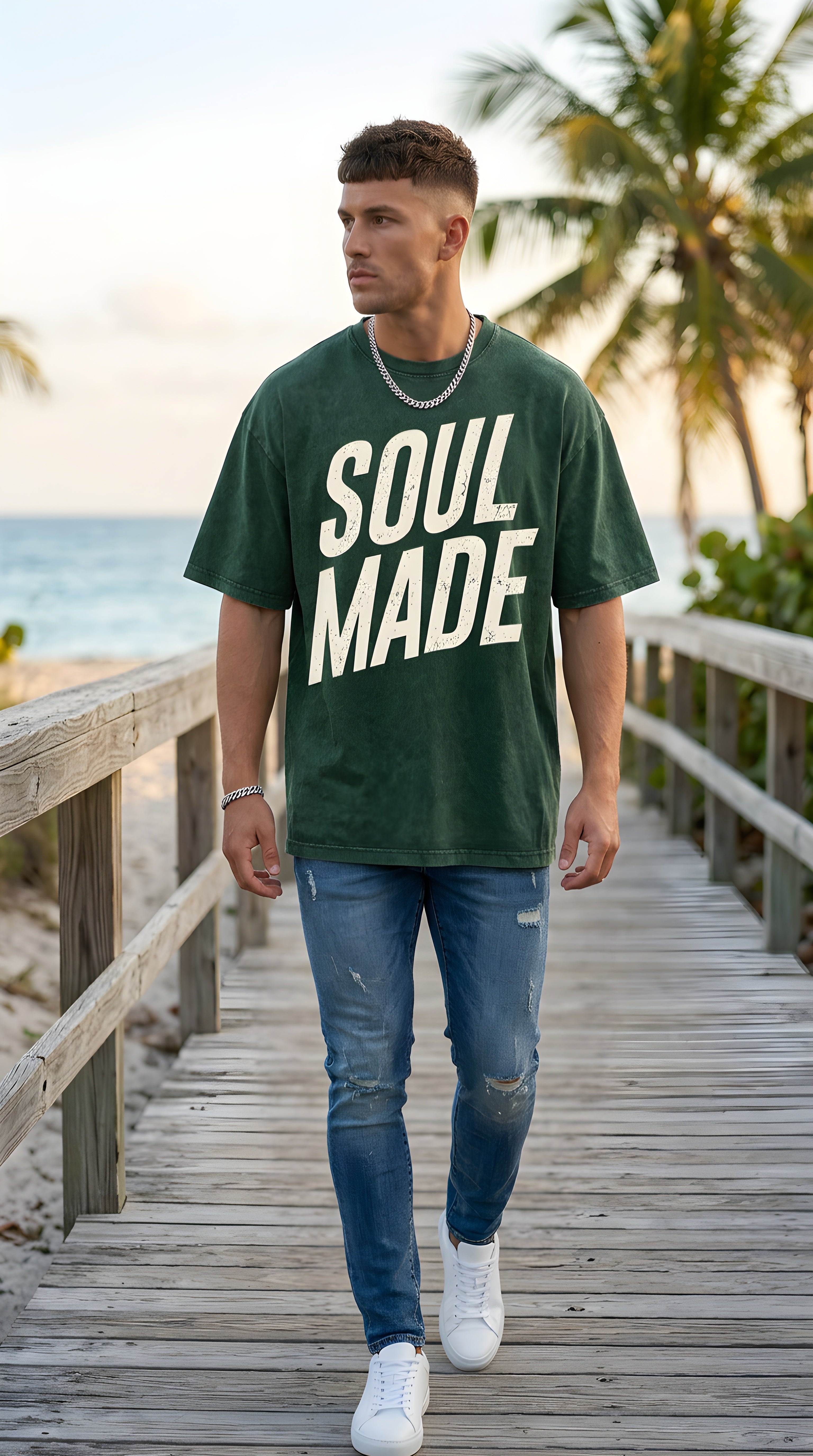 Mens SOUL MADE V2 Mineral Wash Boxy T-Shirt