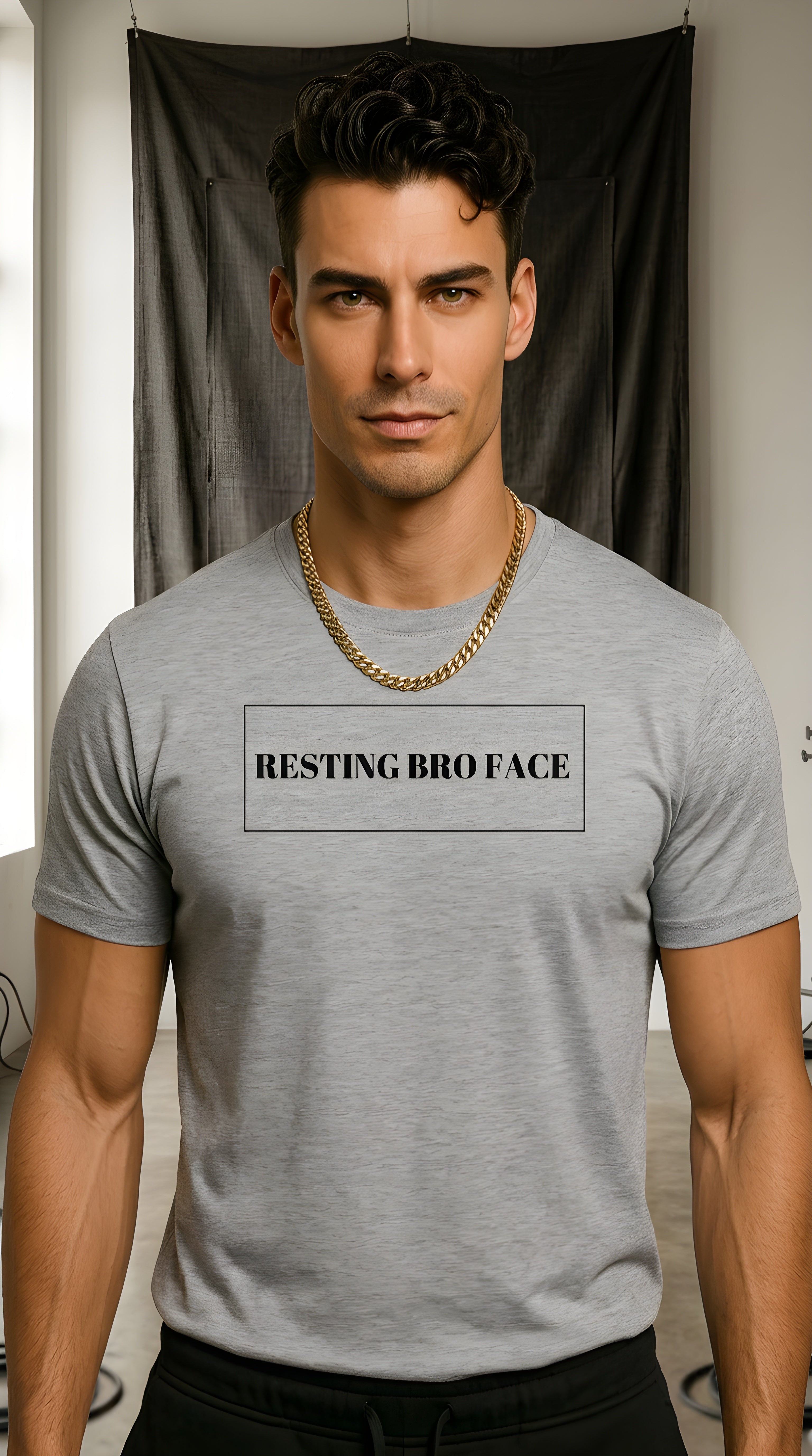 Mens Rest Bro Face Organic Tee