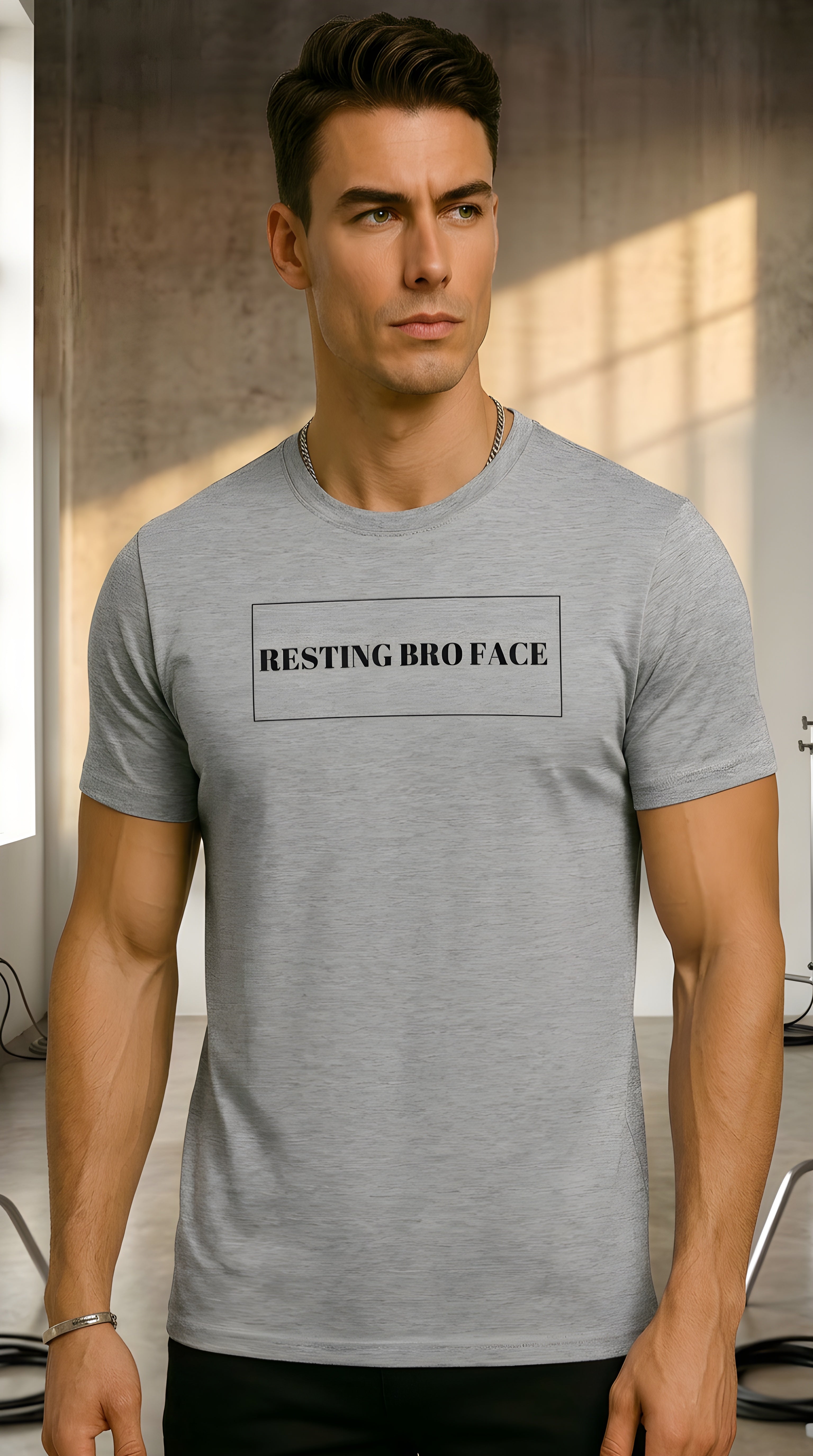 Mens Rest Bro Face Organic Tee