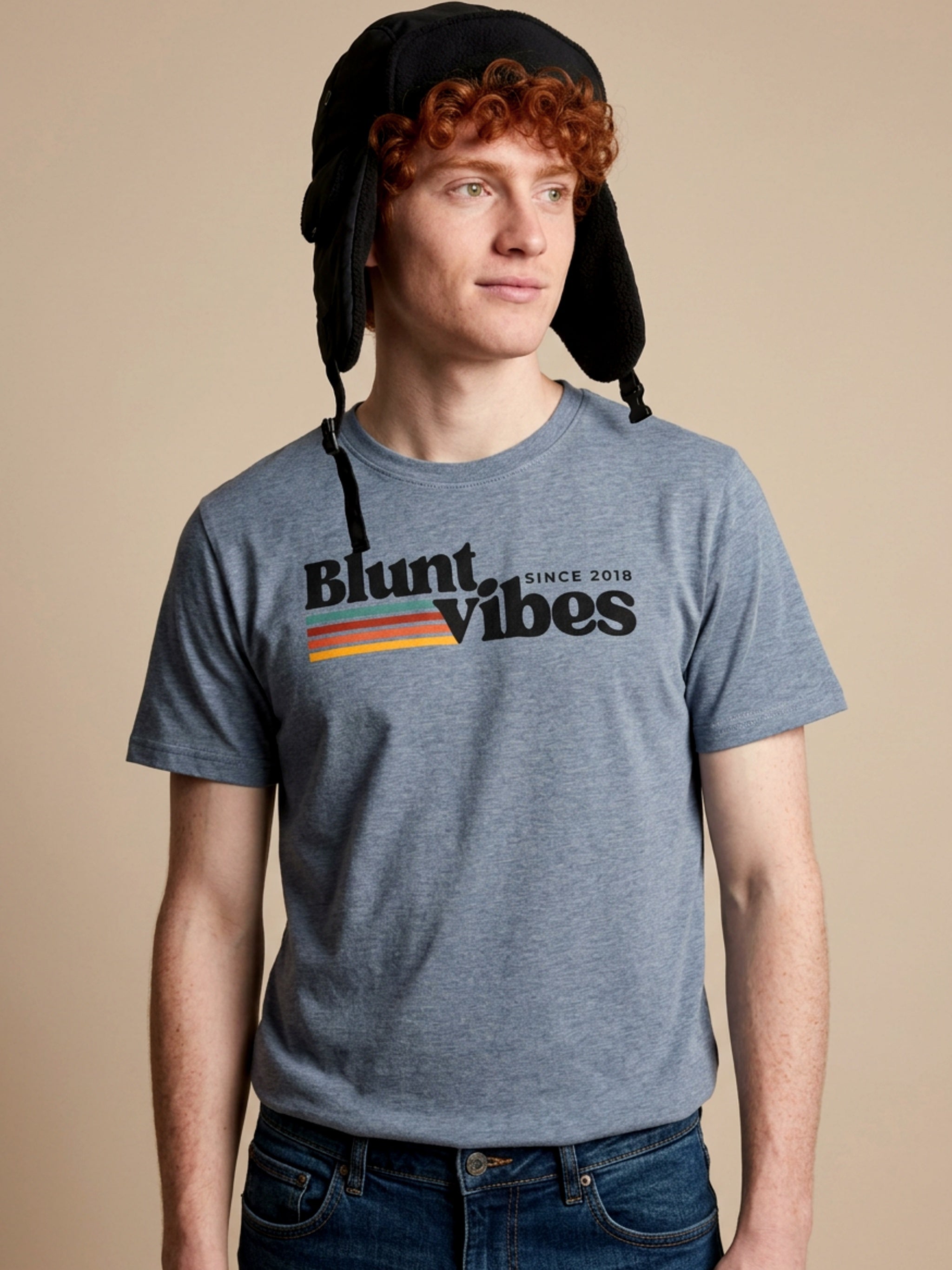 MENS 'BLUNT VIBES' organic mid-light TEE