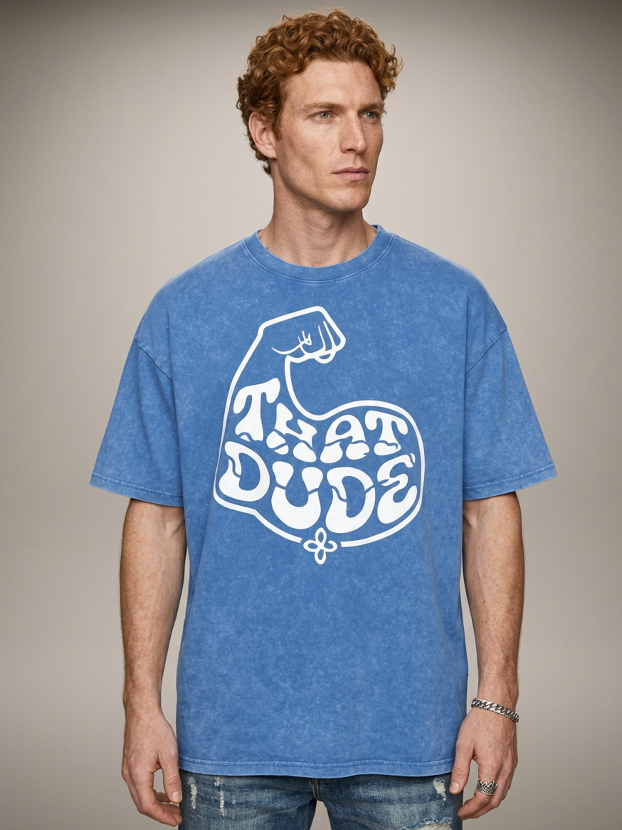 MENS 'THAT DUDE' Snow Washed Oversized Cotton TEE