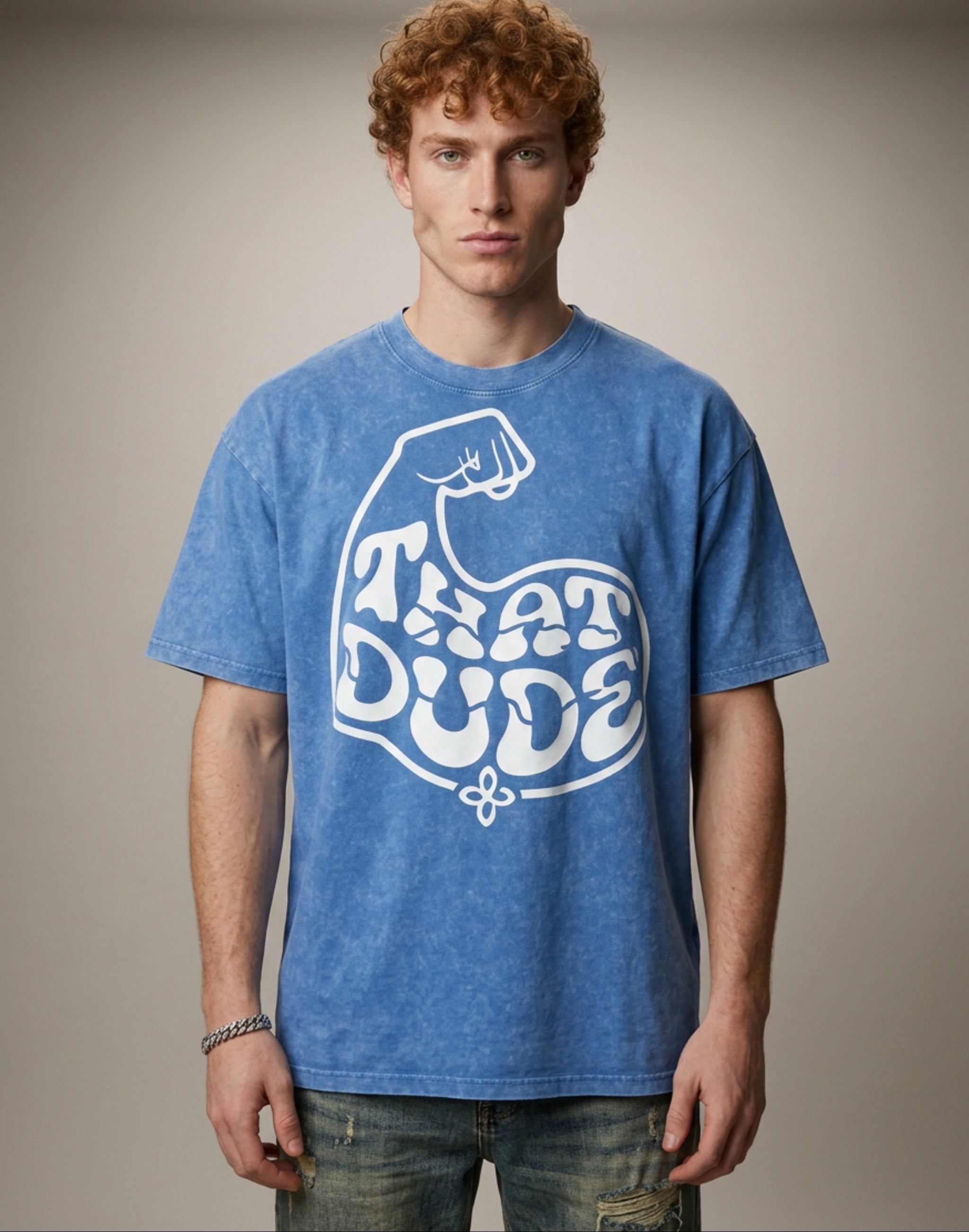 MENS 'THAT DUDE' Snow Washed Oversized Cotton TEE