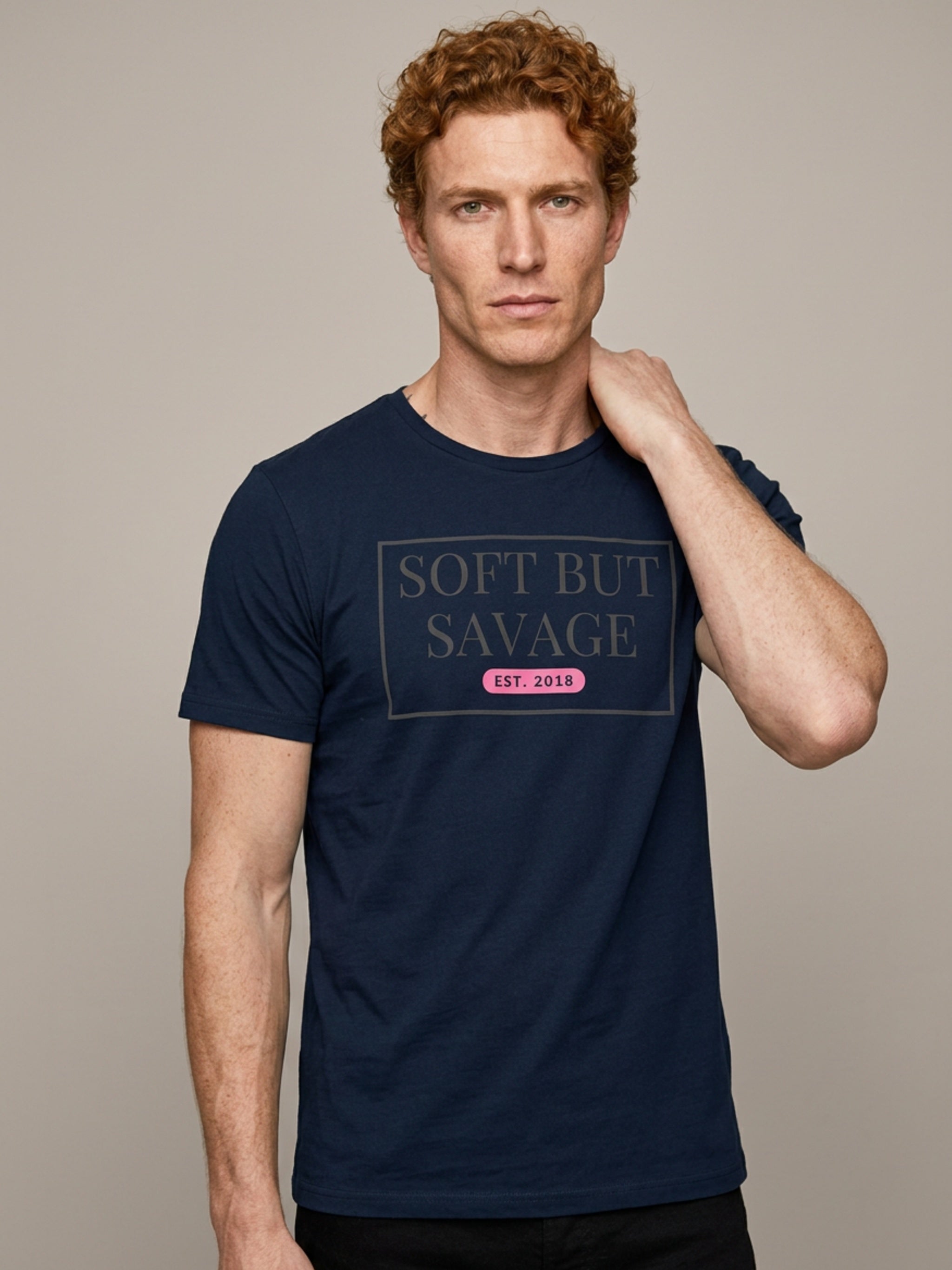 MENS 'SOFT SAVAGE' organic mid-light TEE