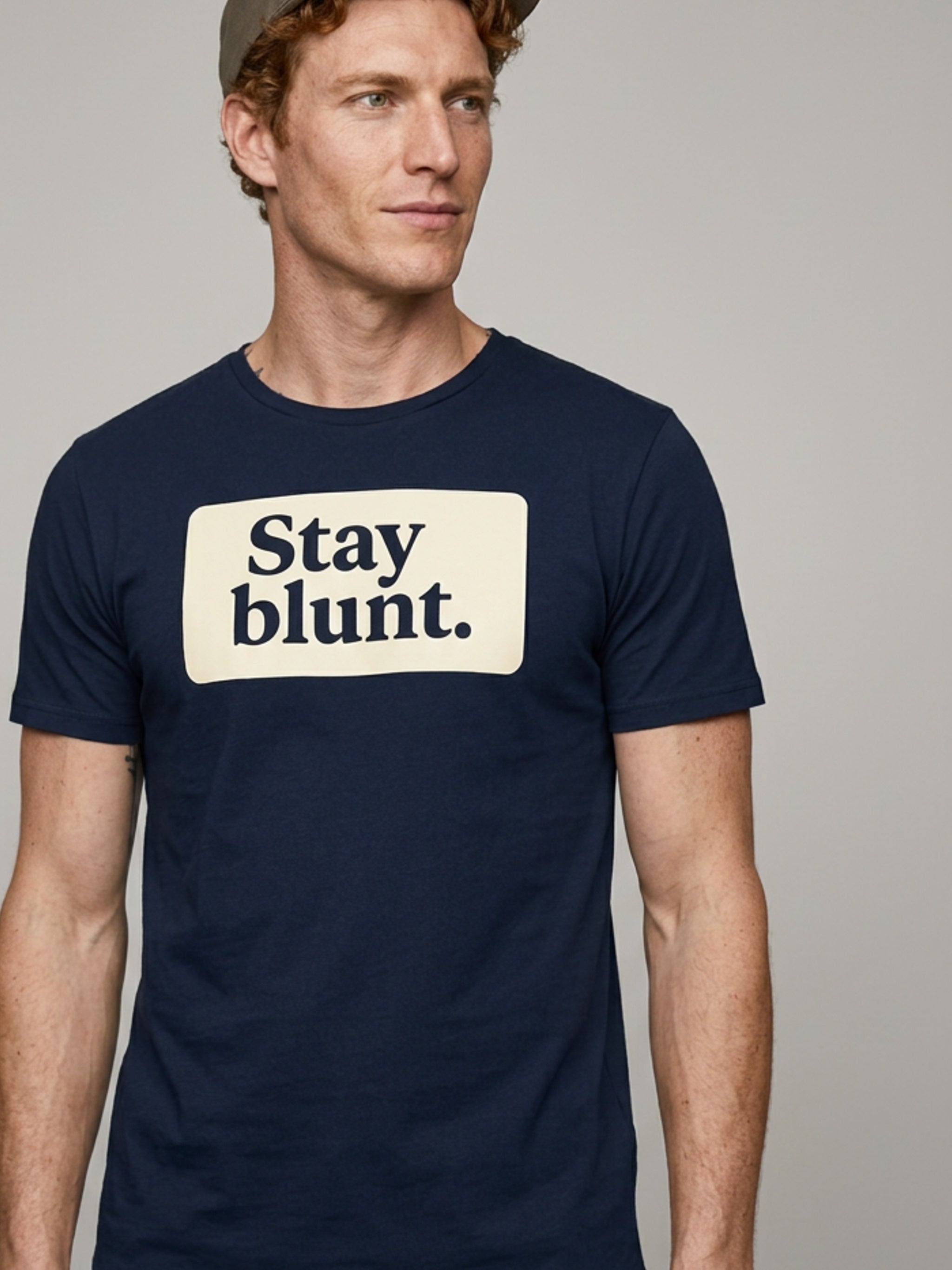 MENS 'STAY B&B'  organic mid-light TEE