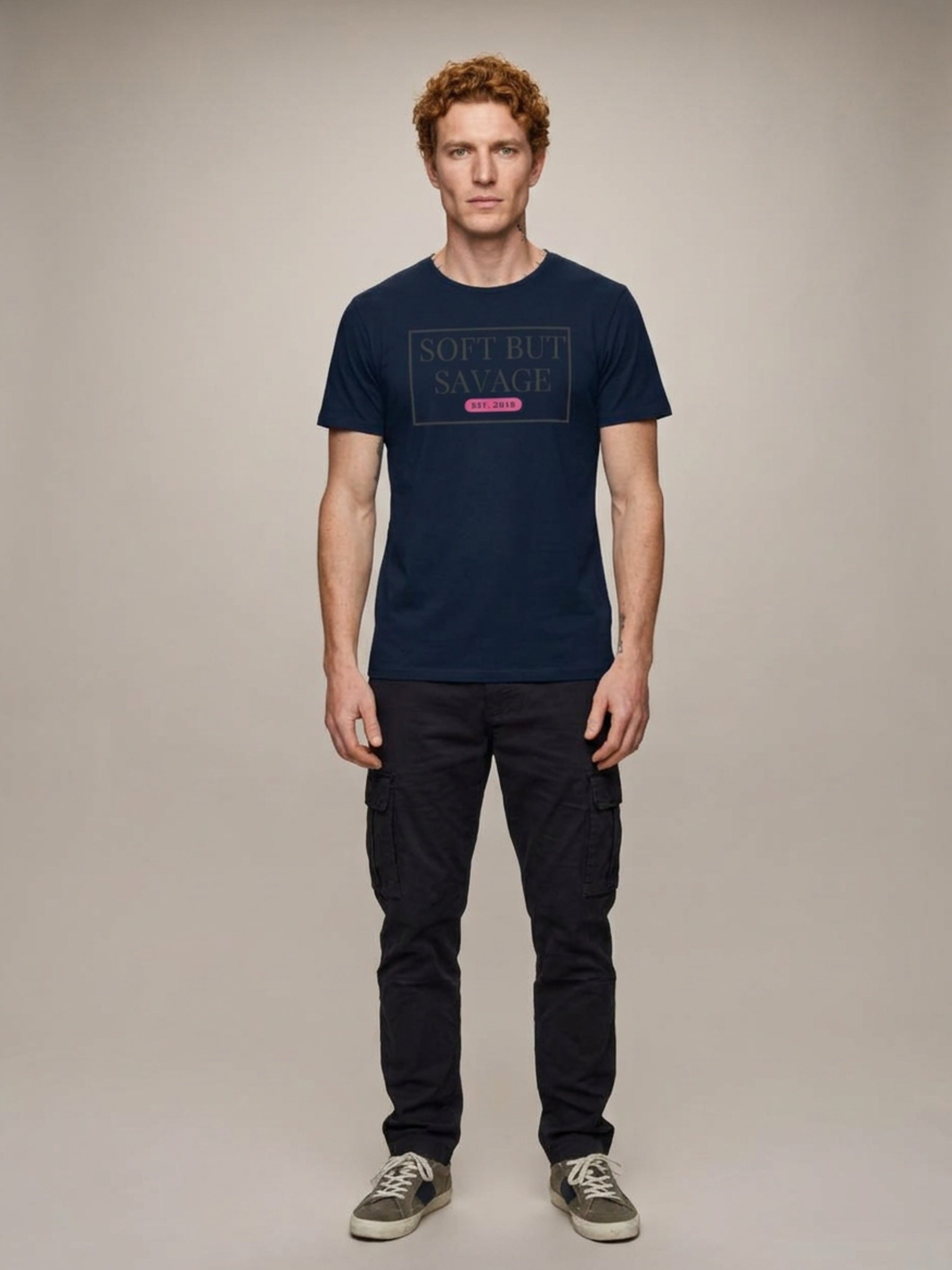MENS 'SOFT SAVAGE' organic mid-light TEE
