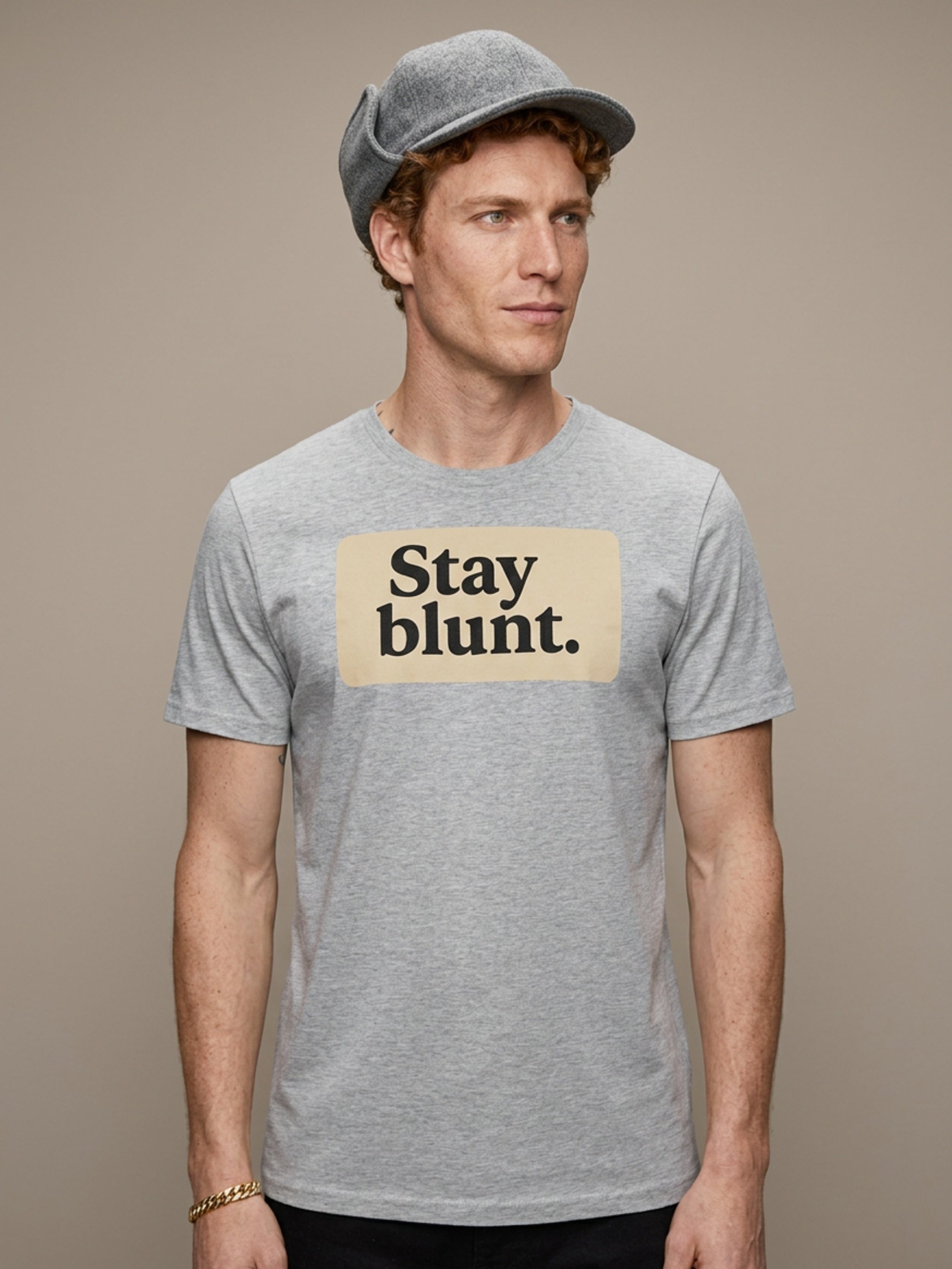 MENS 'STAY B&B'  organic mid-light TEE