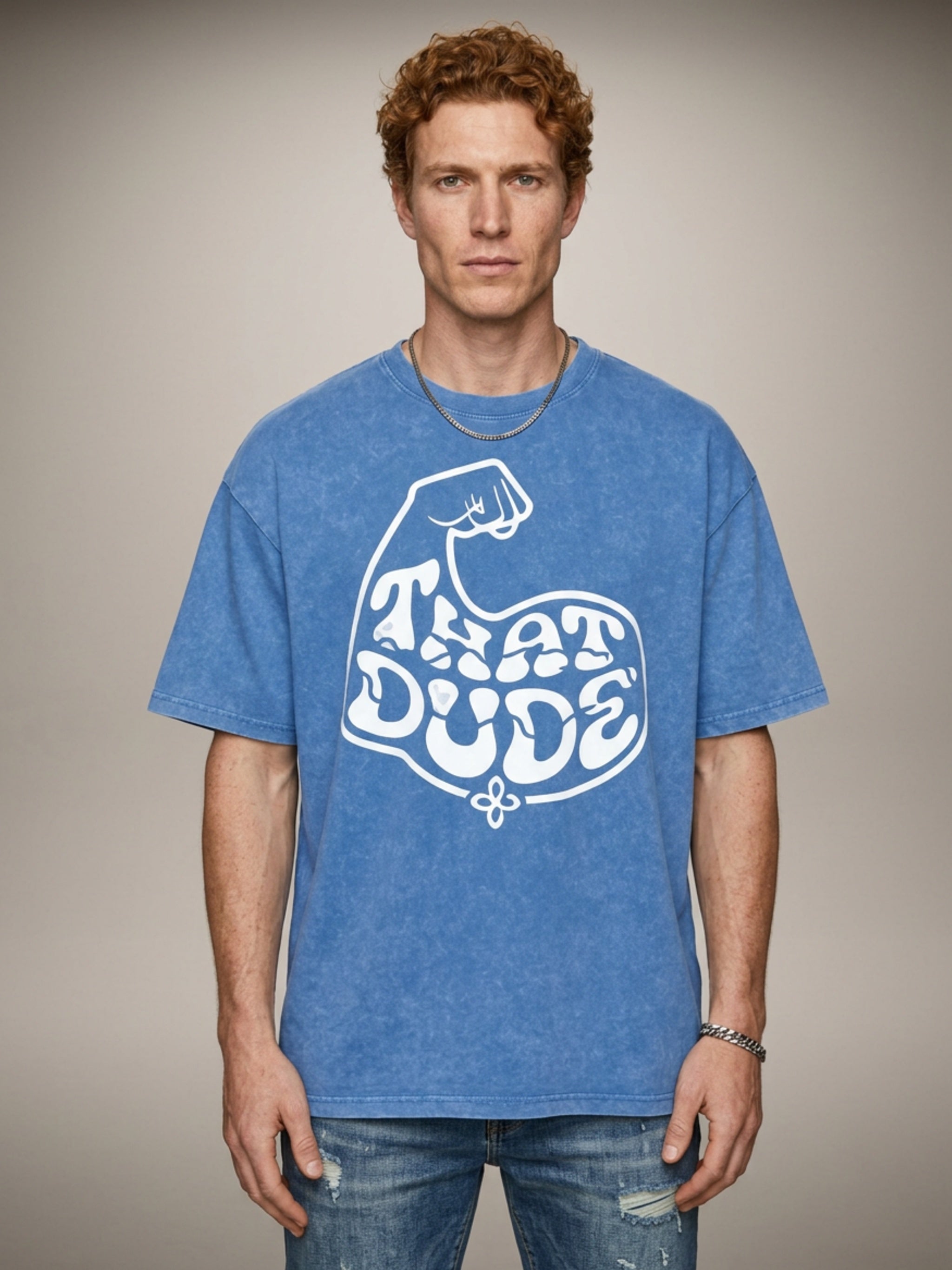 MENS 'THAT DUDE' Snow Washed Oversized Cotton TEE