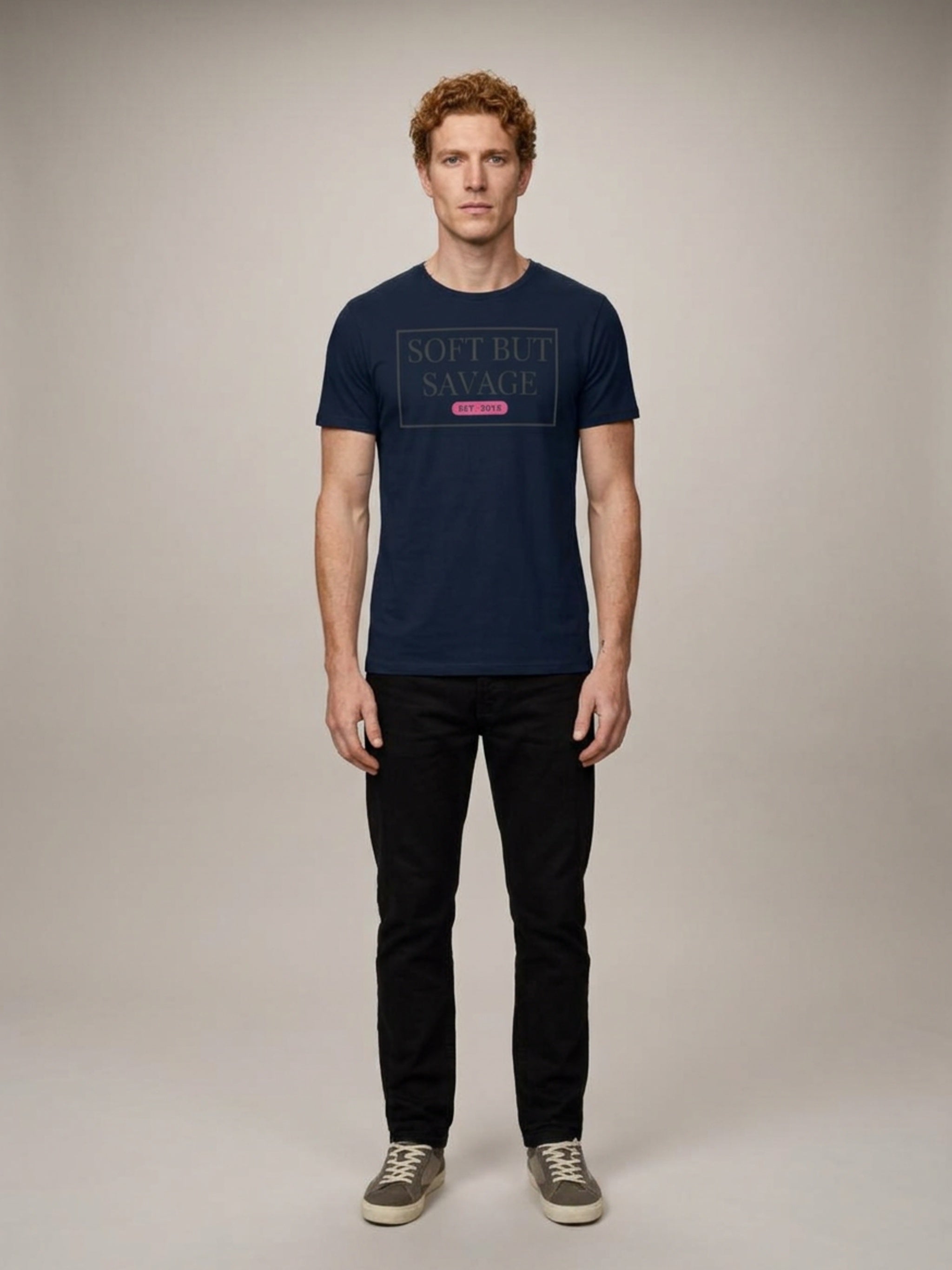 MENS 'SOFT SAVAGE' organic mid-light TEE