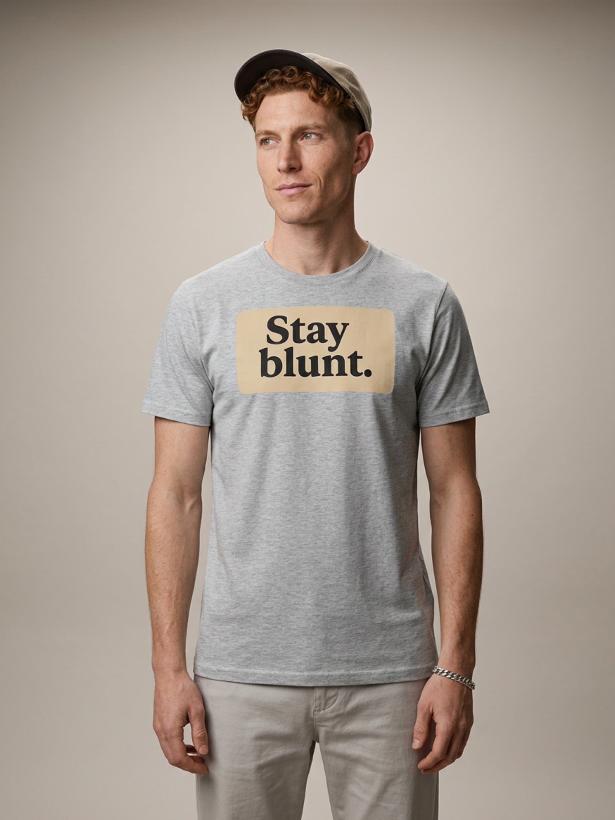 MENS 'STAY B&B'  organic mid-light TEE