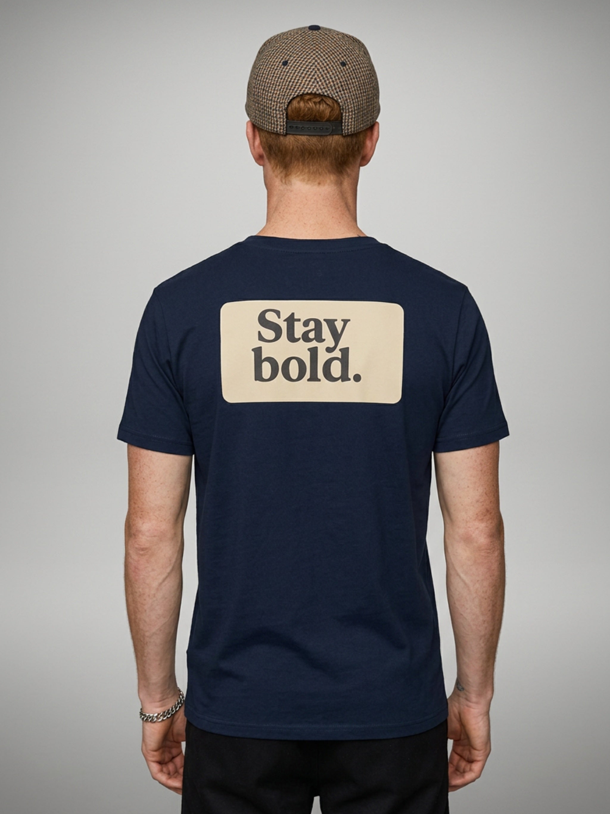 MENS 'STAY B&B'  organic mid-light TEE