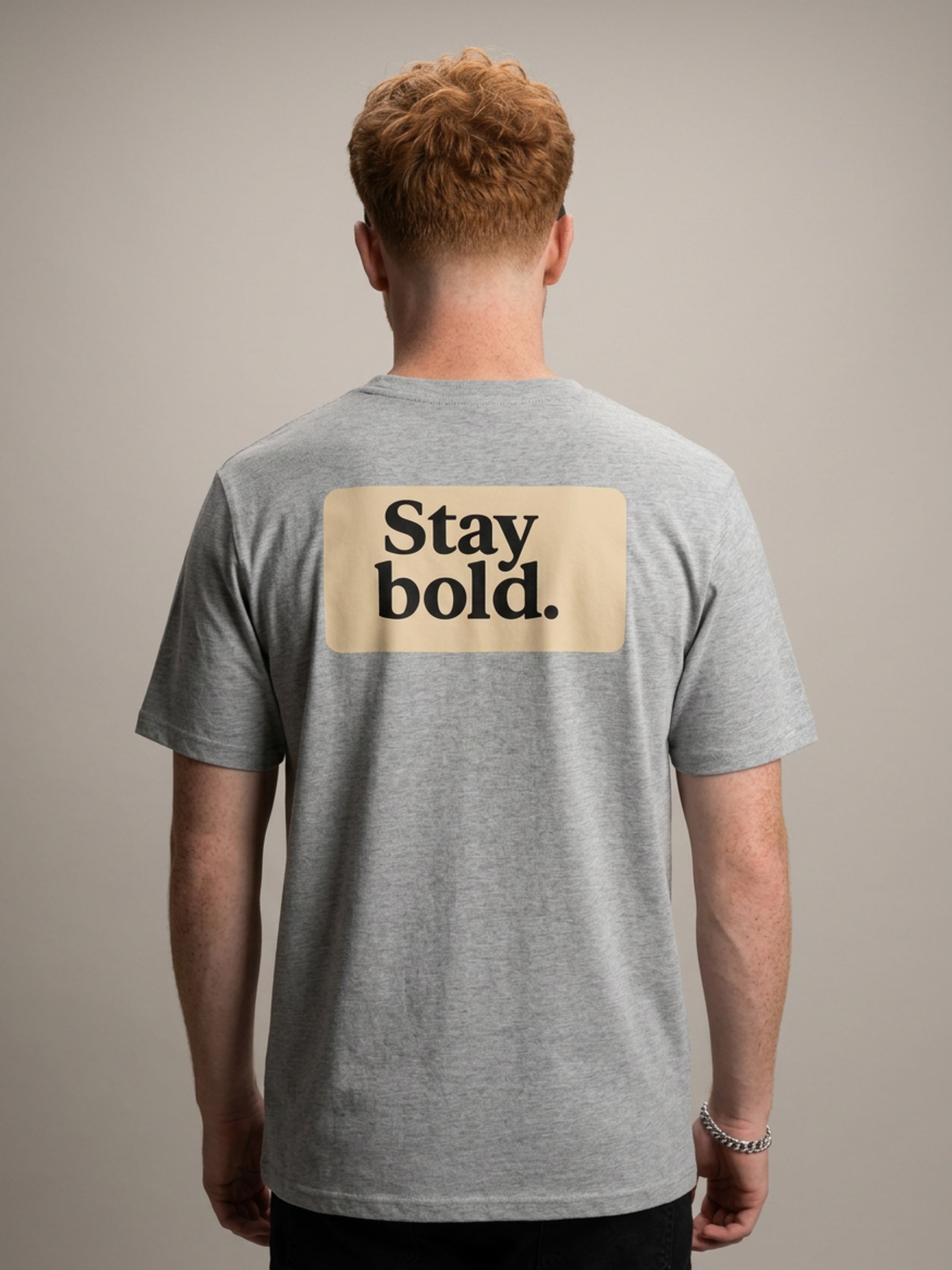 MENS 'STAY B&B'  organic mid-light TEE
