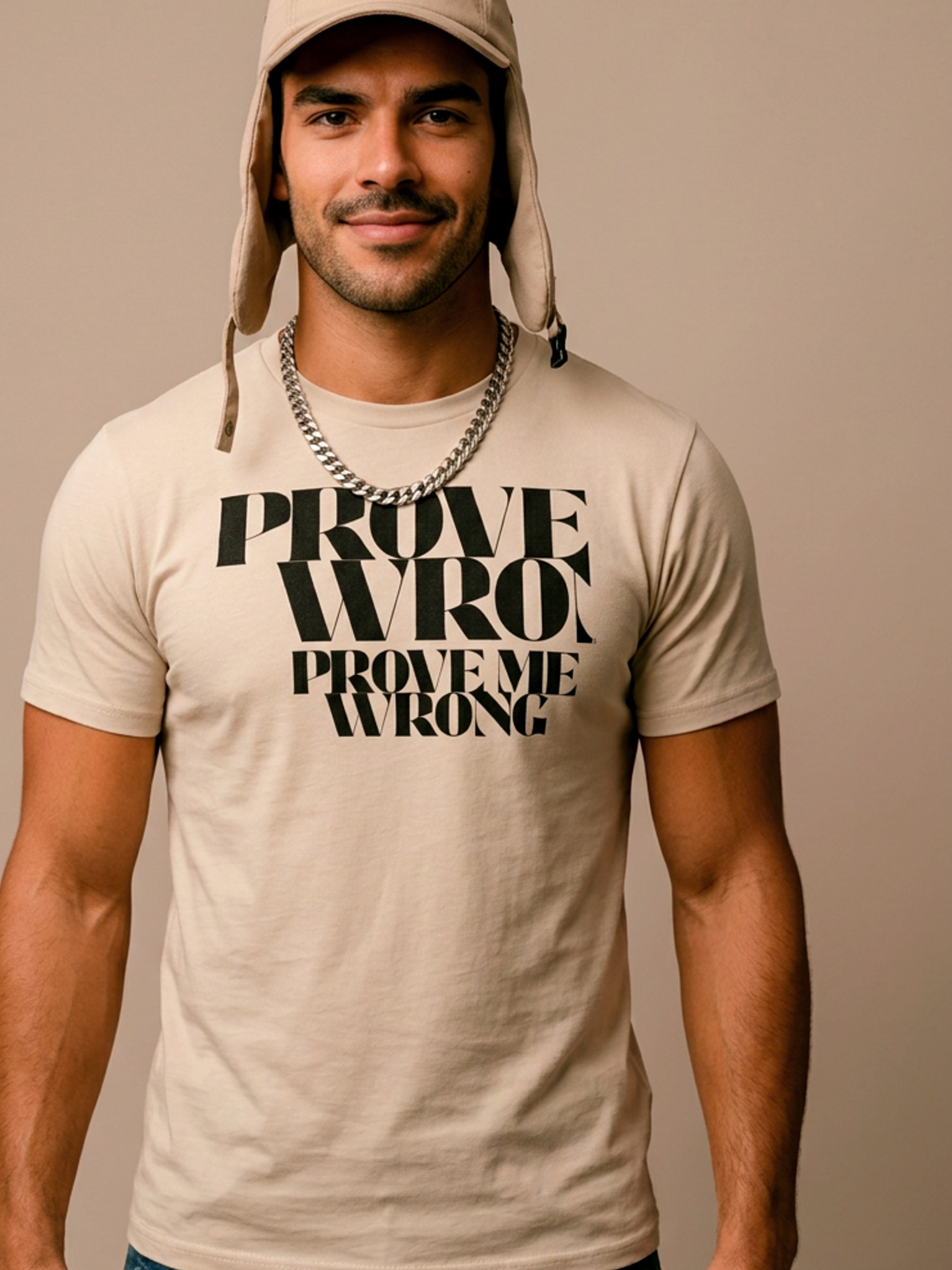 MENS 'PROVE ME WRONG' organic mid-light TEE