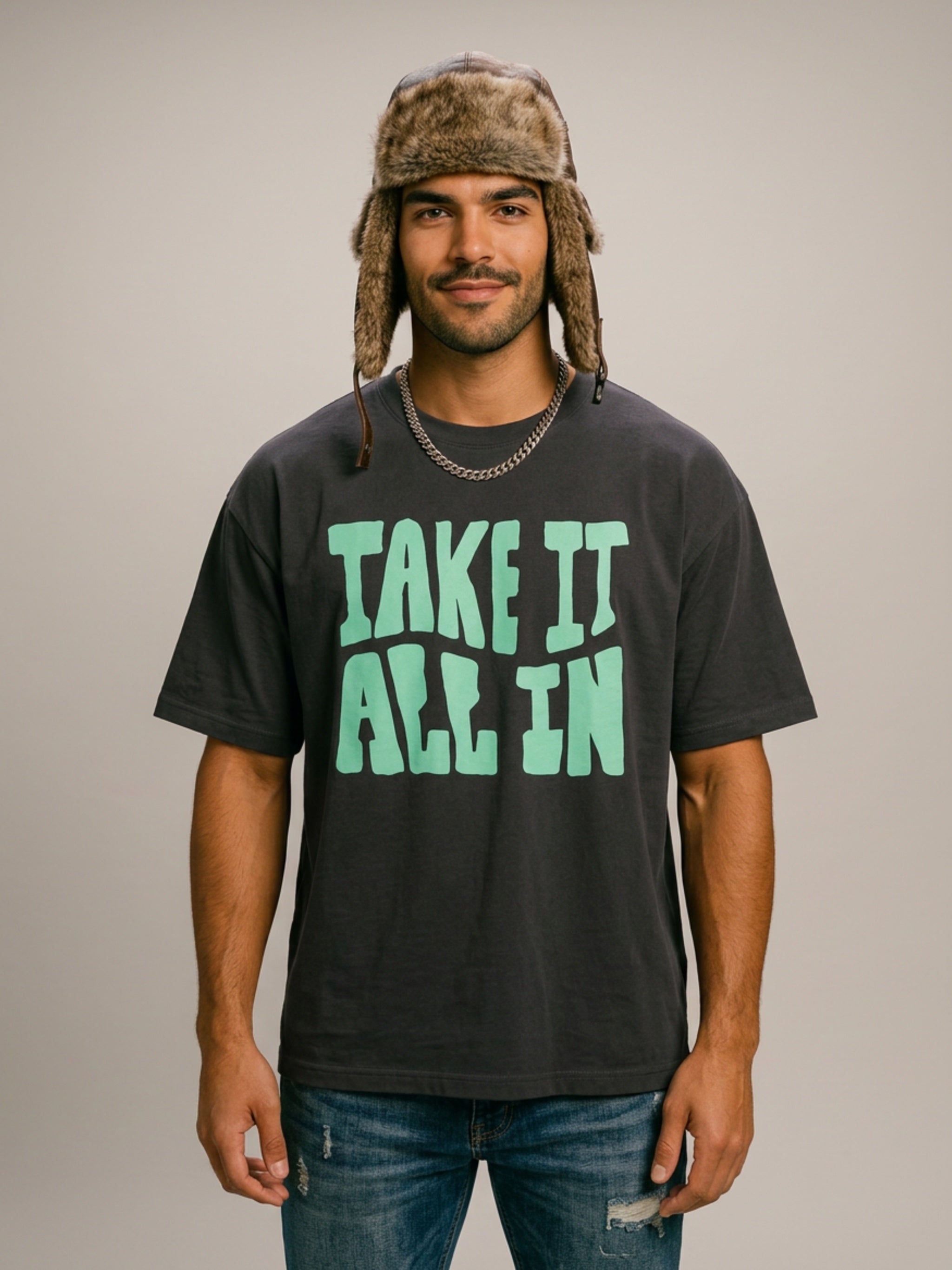 MENS 'Take It All'  In Boxy Tee