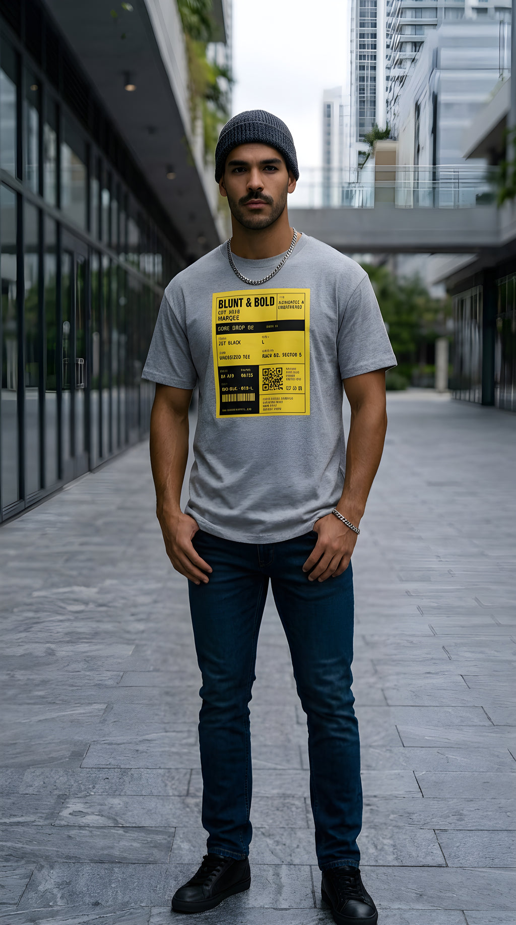 MENS ' BLUNT BOLD MARQ ' organic mid-light Tee