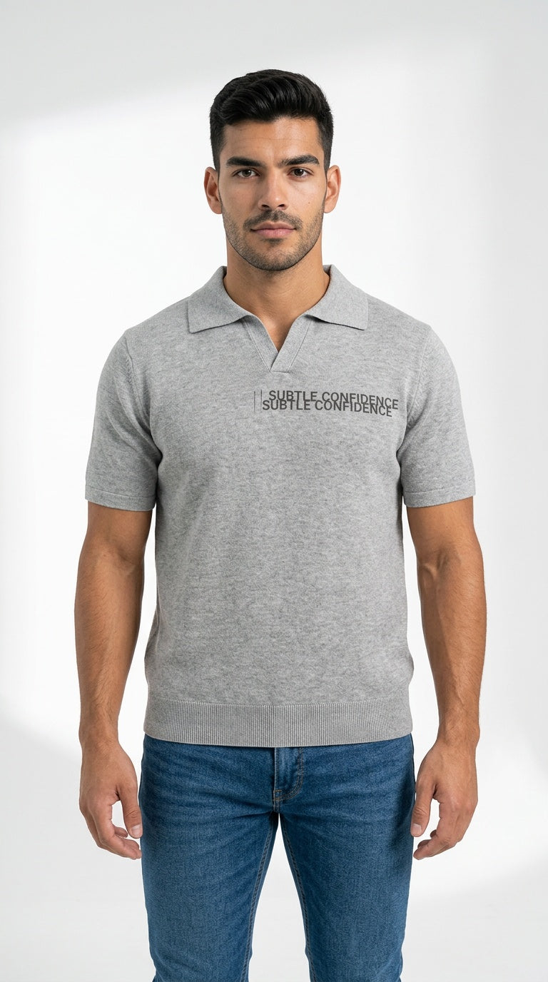 MENS ' SUBTLE CONFIDENCE' Heavyweight Oversized Polo Shirt