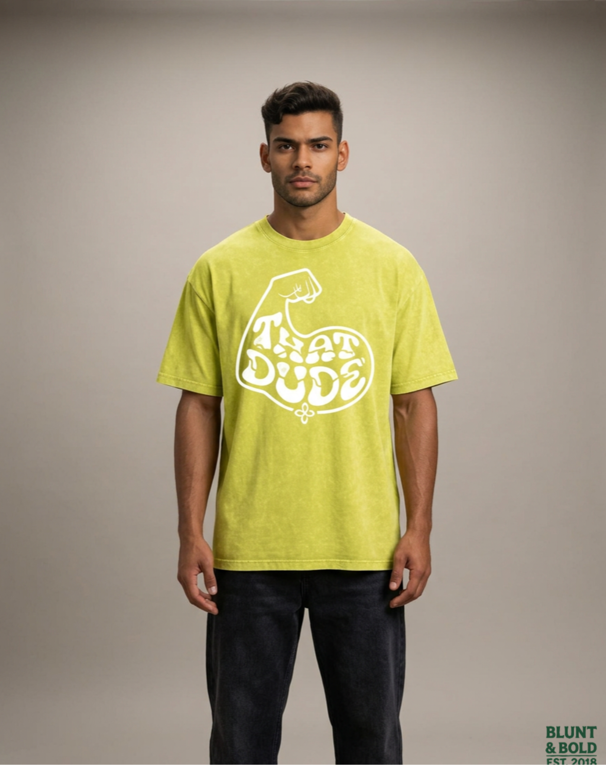 MENS 'THAT DUDE' Snow Washed Oversized Cotton TEE