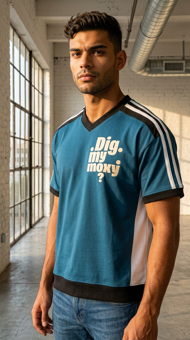 MENS 'DIG MY MOXY' Color Block Raglan T-Shirt