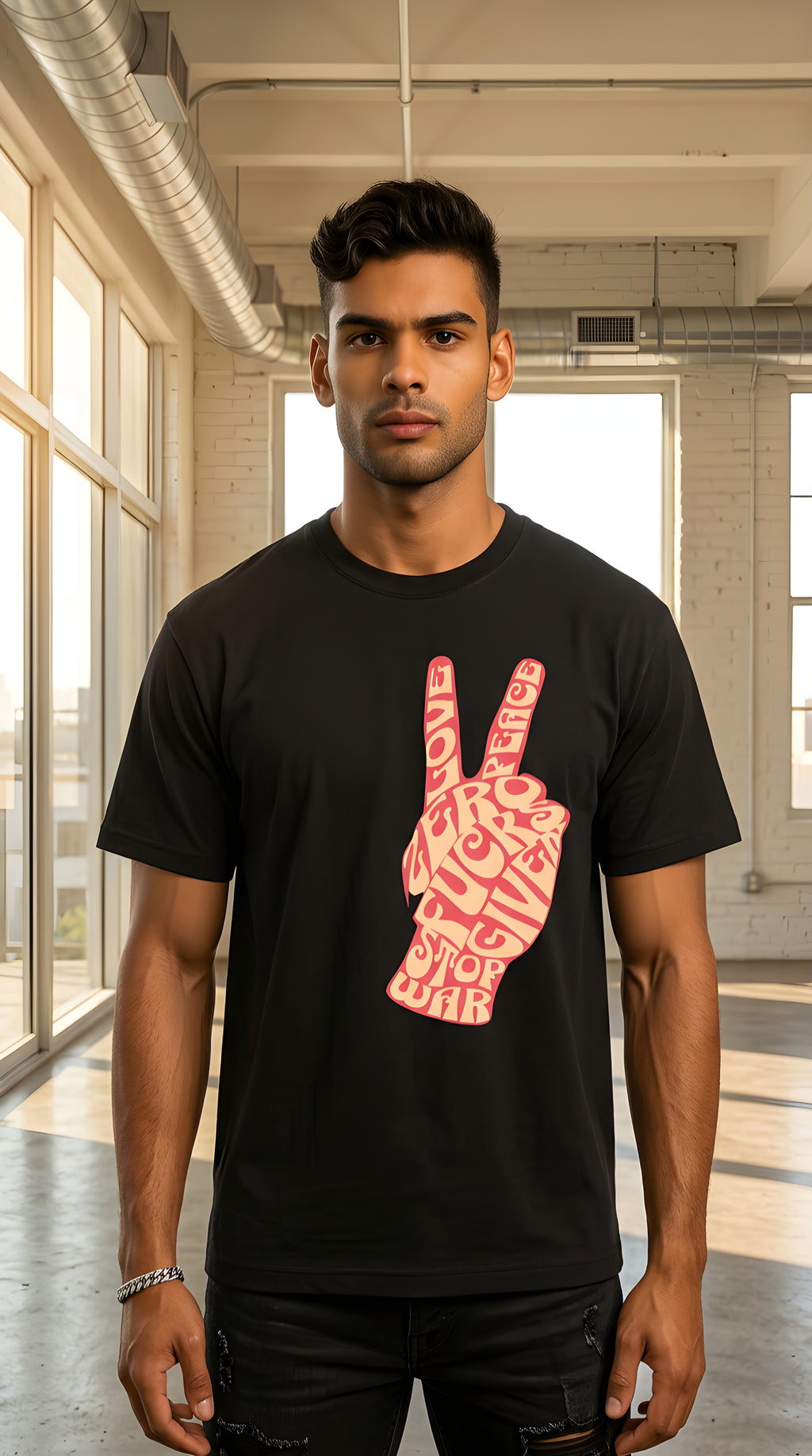 Mens 'ZERO FUCKS" Oversized Tee