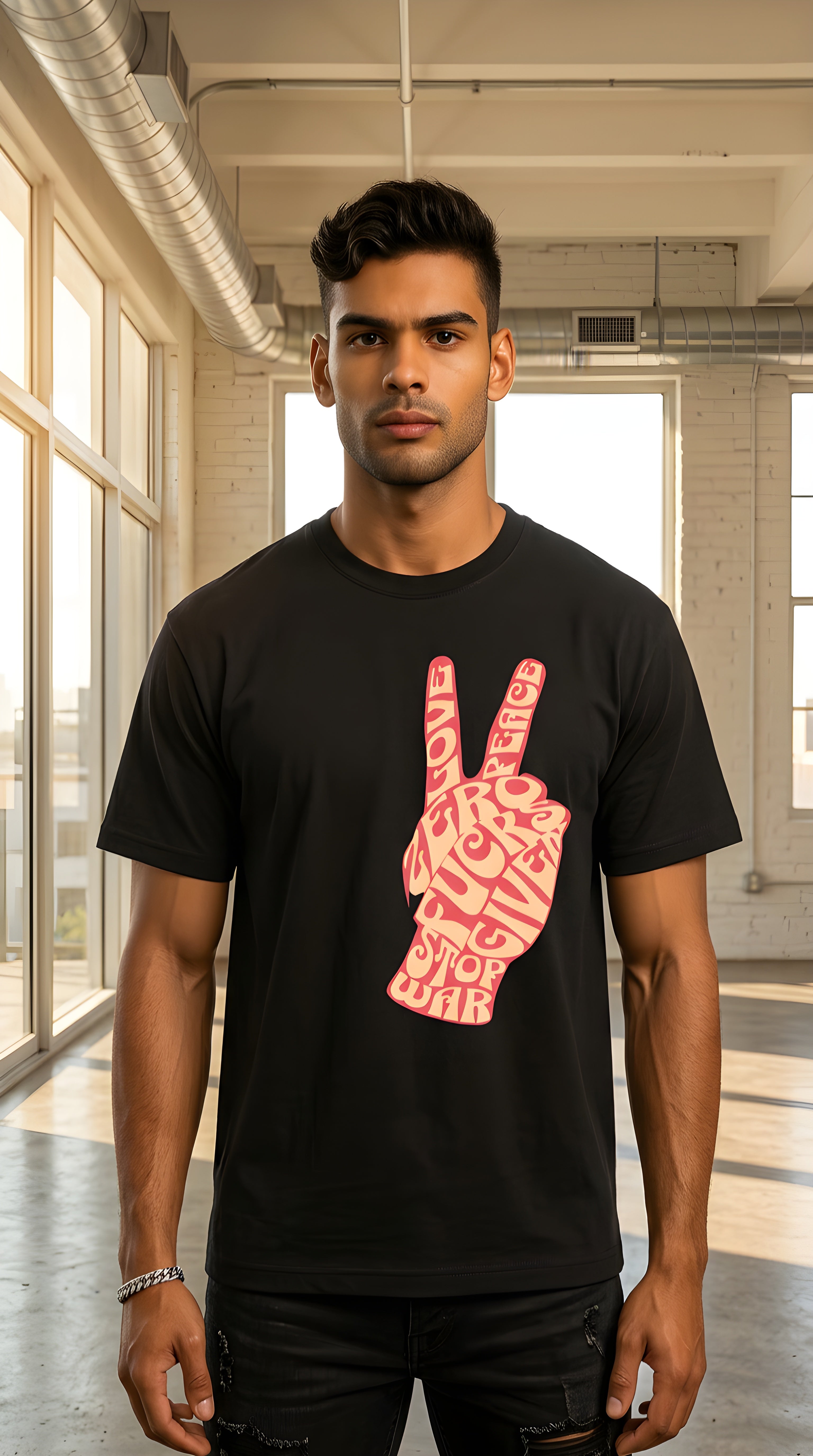 Mens 'ZERO FUCKS" Oversized Tee