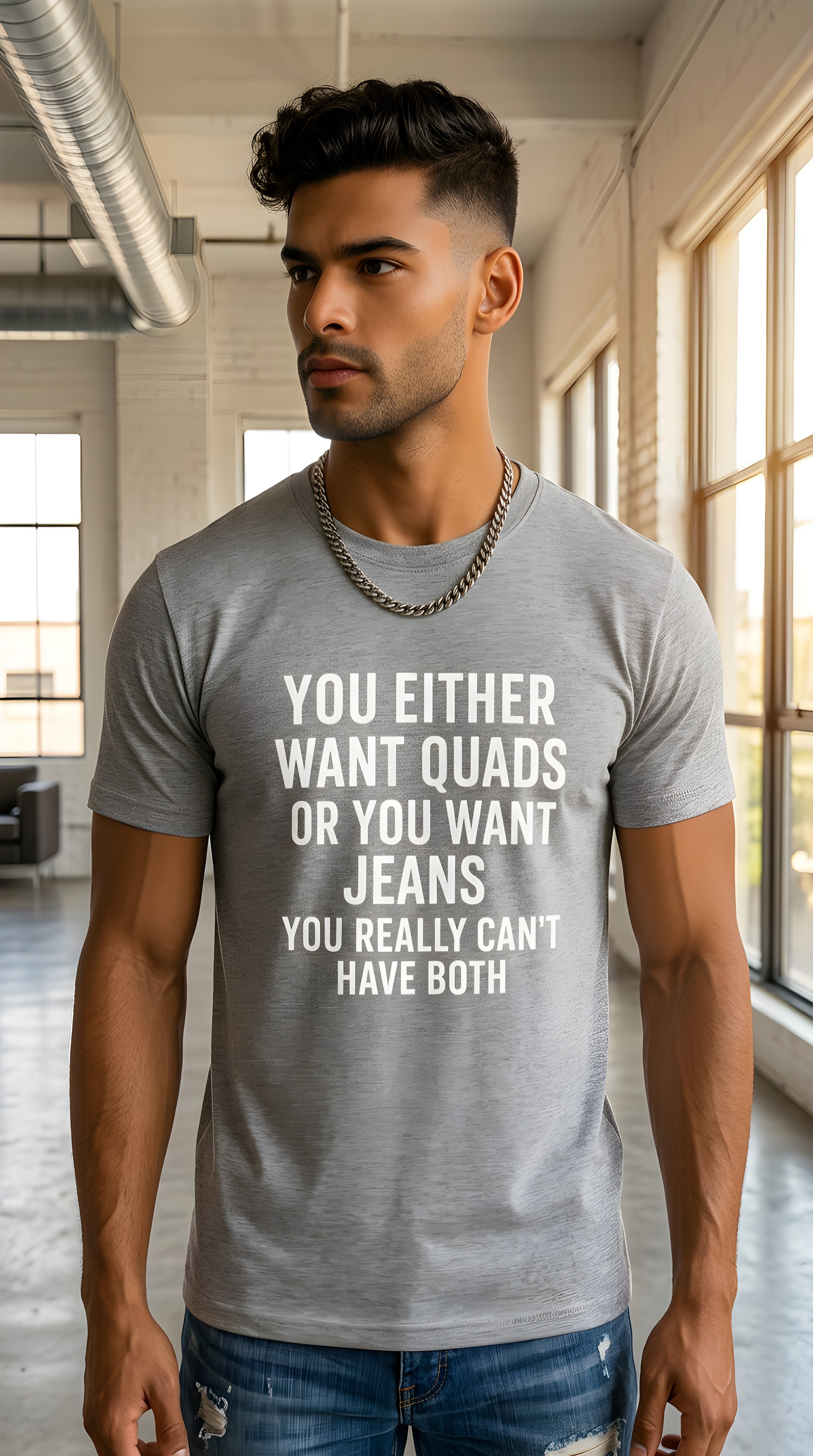 Mens You Either Want organic mid-light Tee