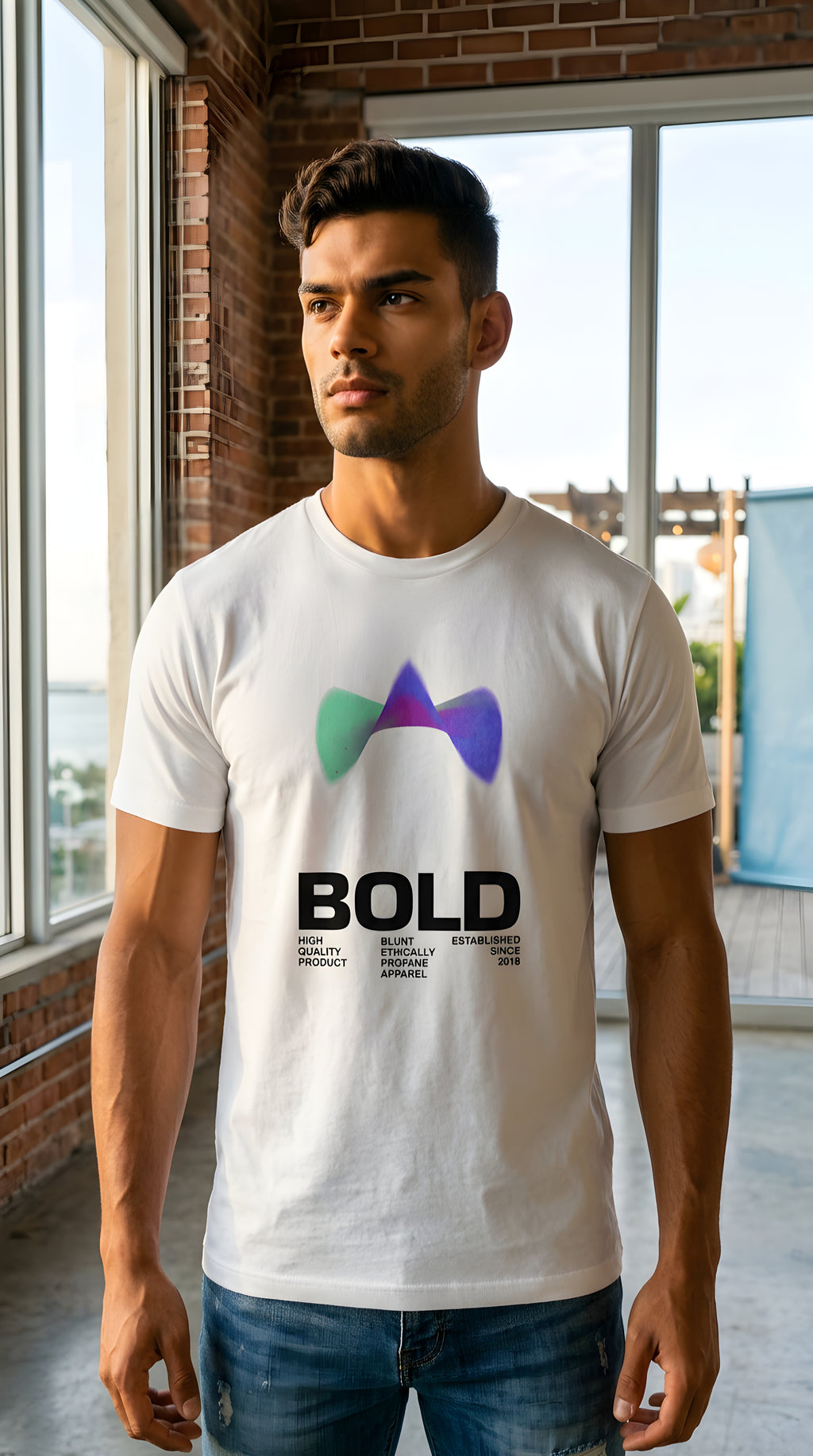 MENS ' BOLD ' organic mid-light Tee