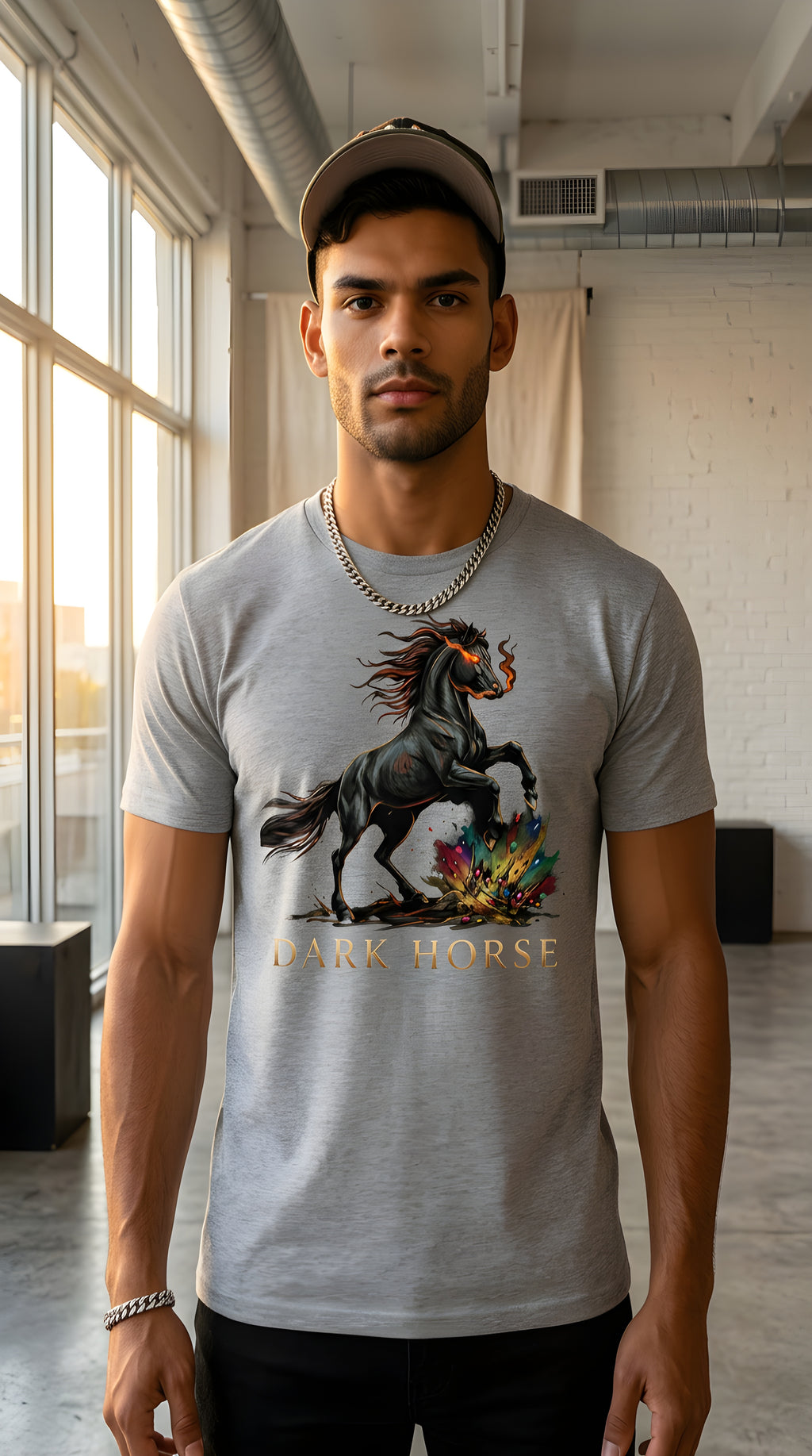 MENS ' DARK HORSE '  organic mid-light Tee