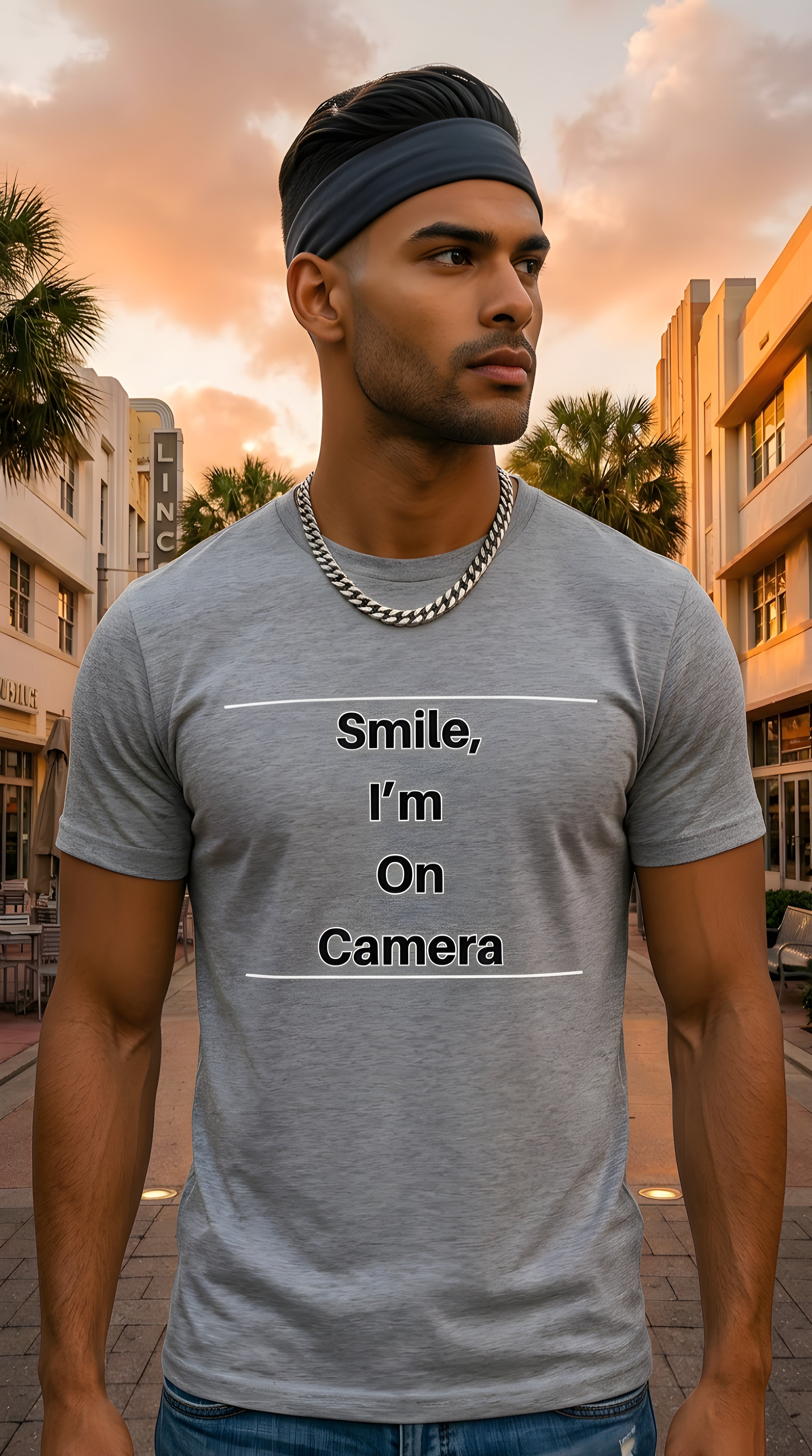 Mens Smile  organic mid-light Tee