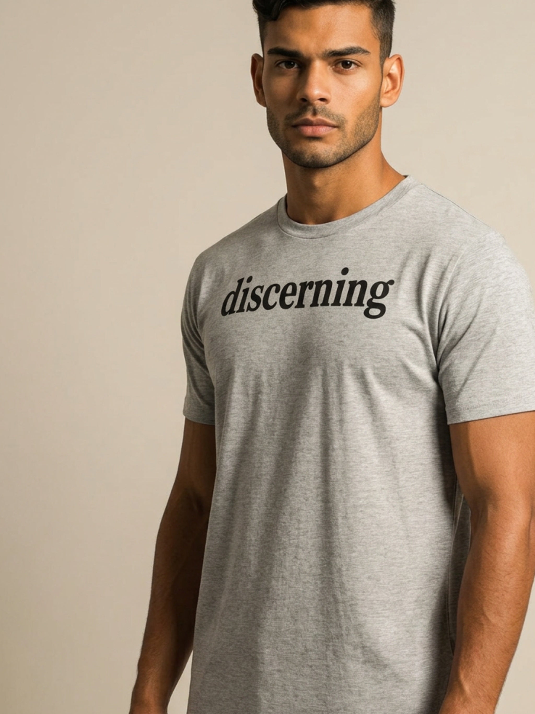 MENS 'DICERNING' organic mid-light TEE