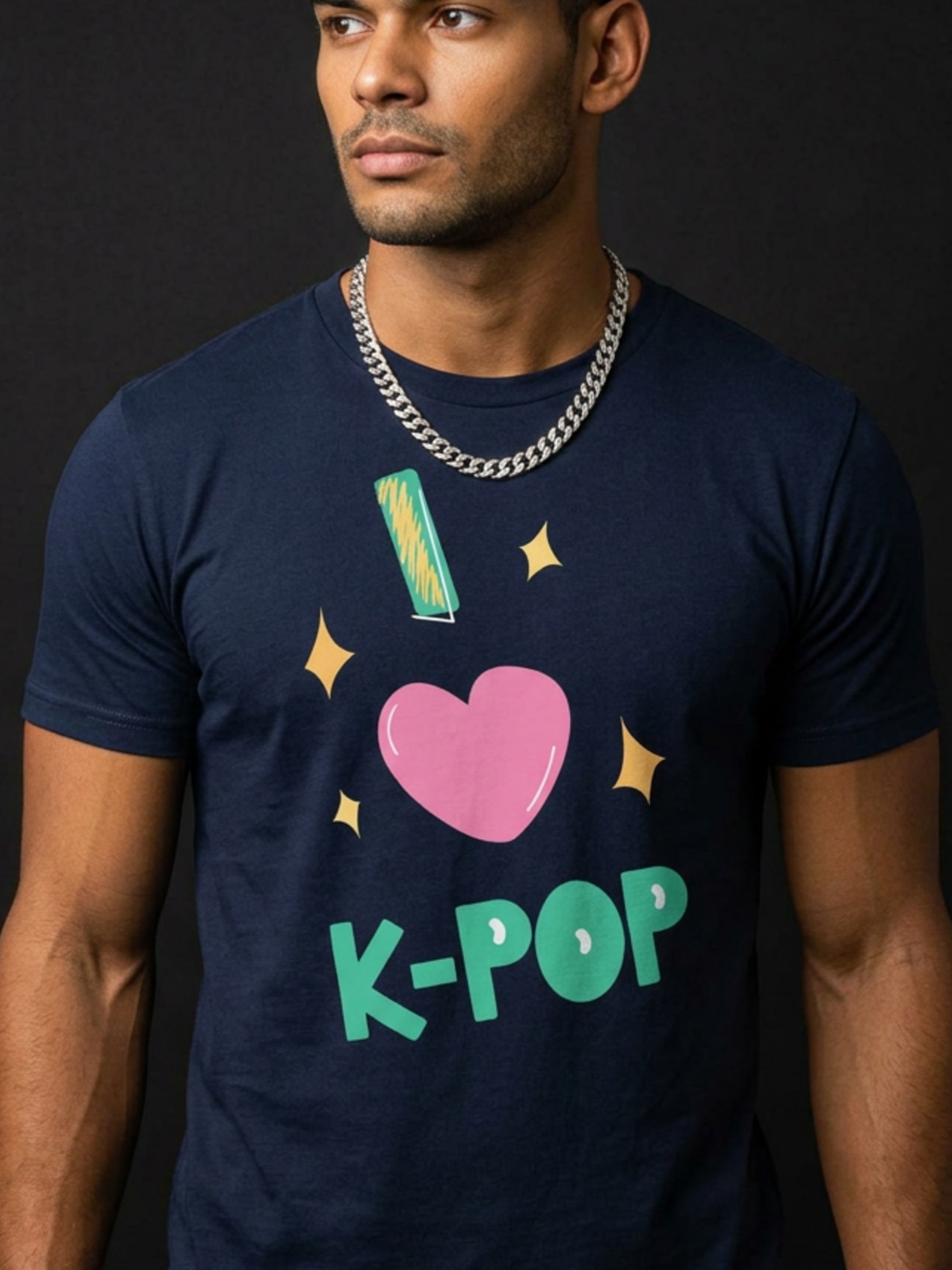 MENS 'K-POP LOVE' organic mid-light TEE