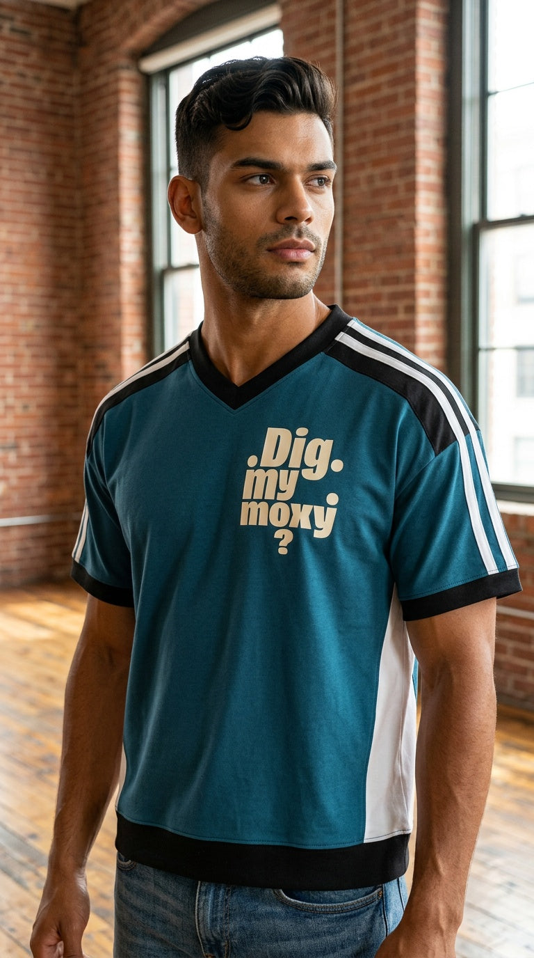 MENS 'DIG MY MOXY' Color Block Raglan T-Shirt