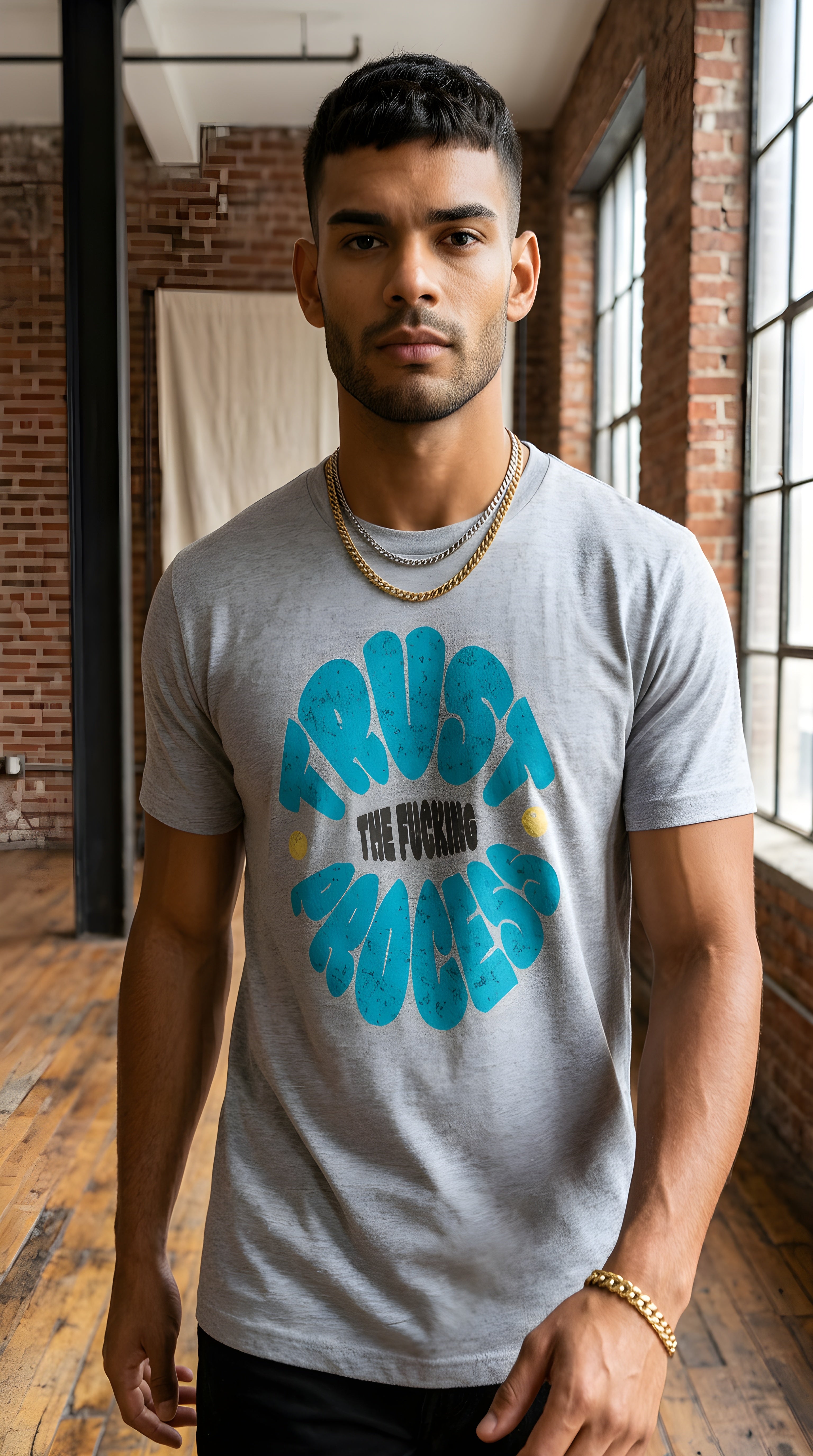 MENS ' TRUST THE PROCESS ' organic mid-light Tee