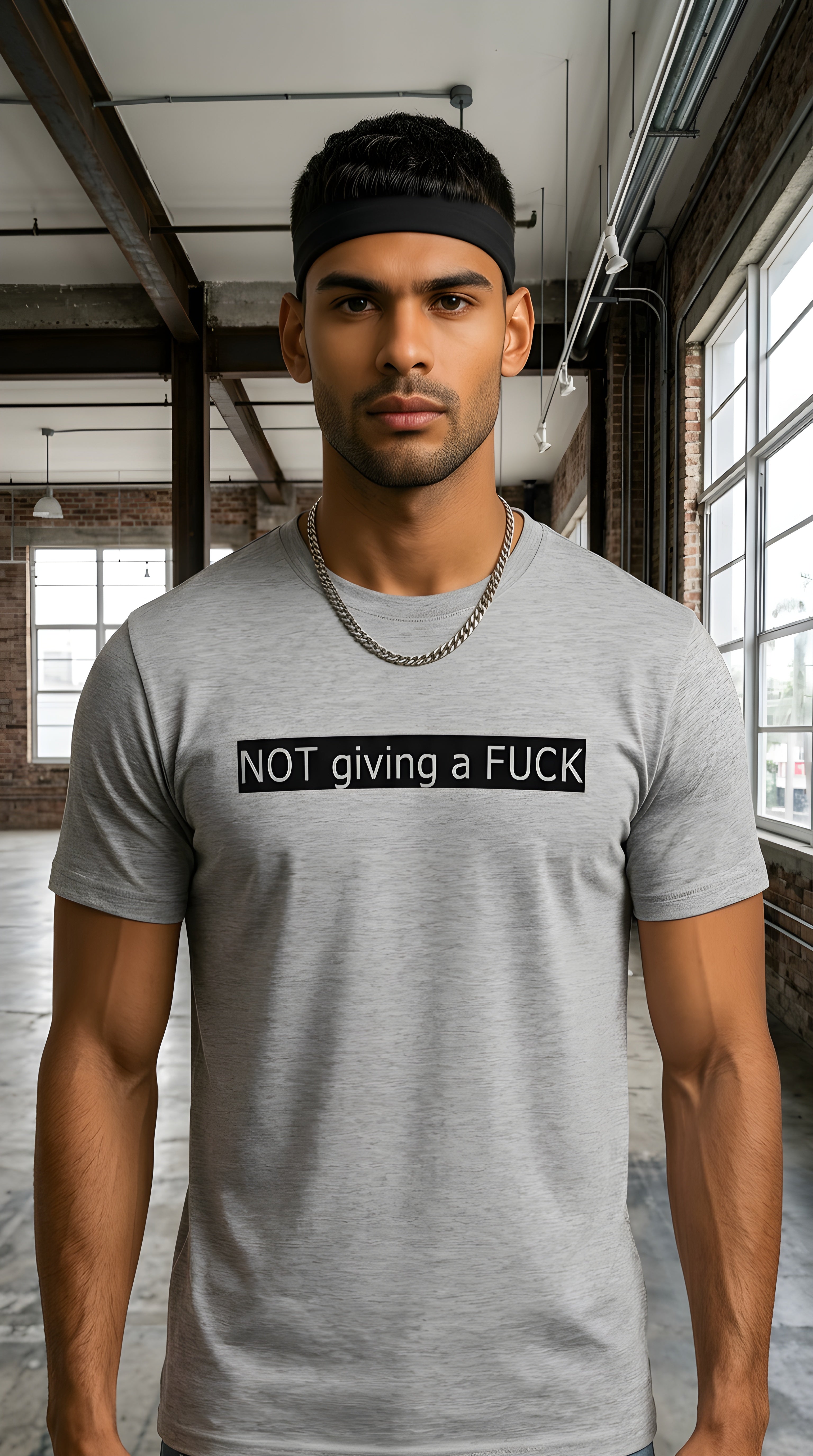 Mens IDGAF  organic mid-light Tee