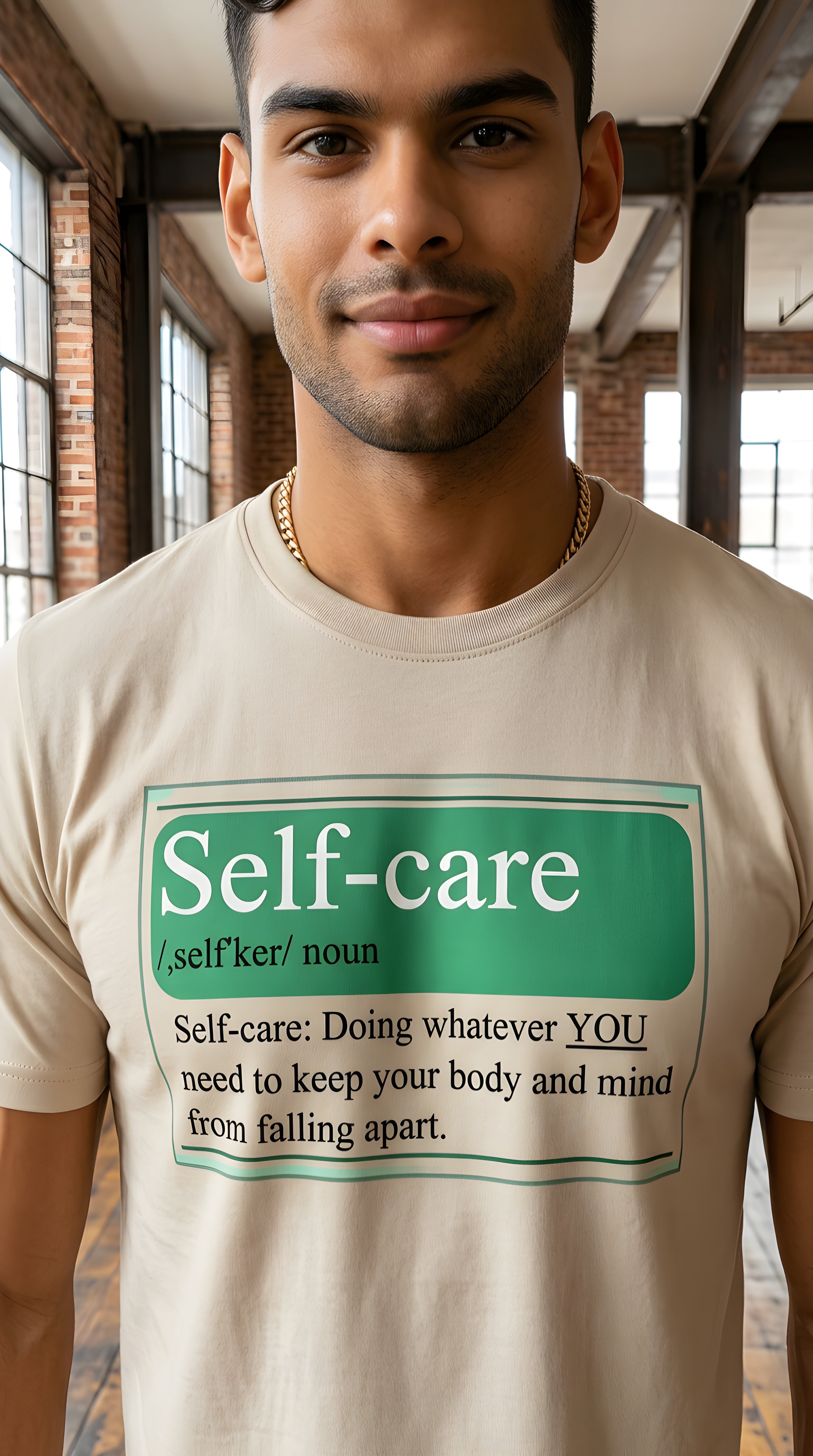 Mens Self Care  organic mid-light Tee
