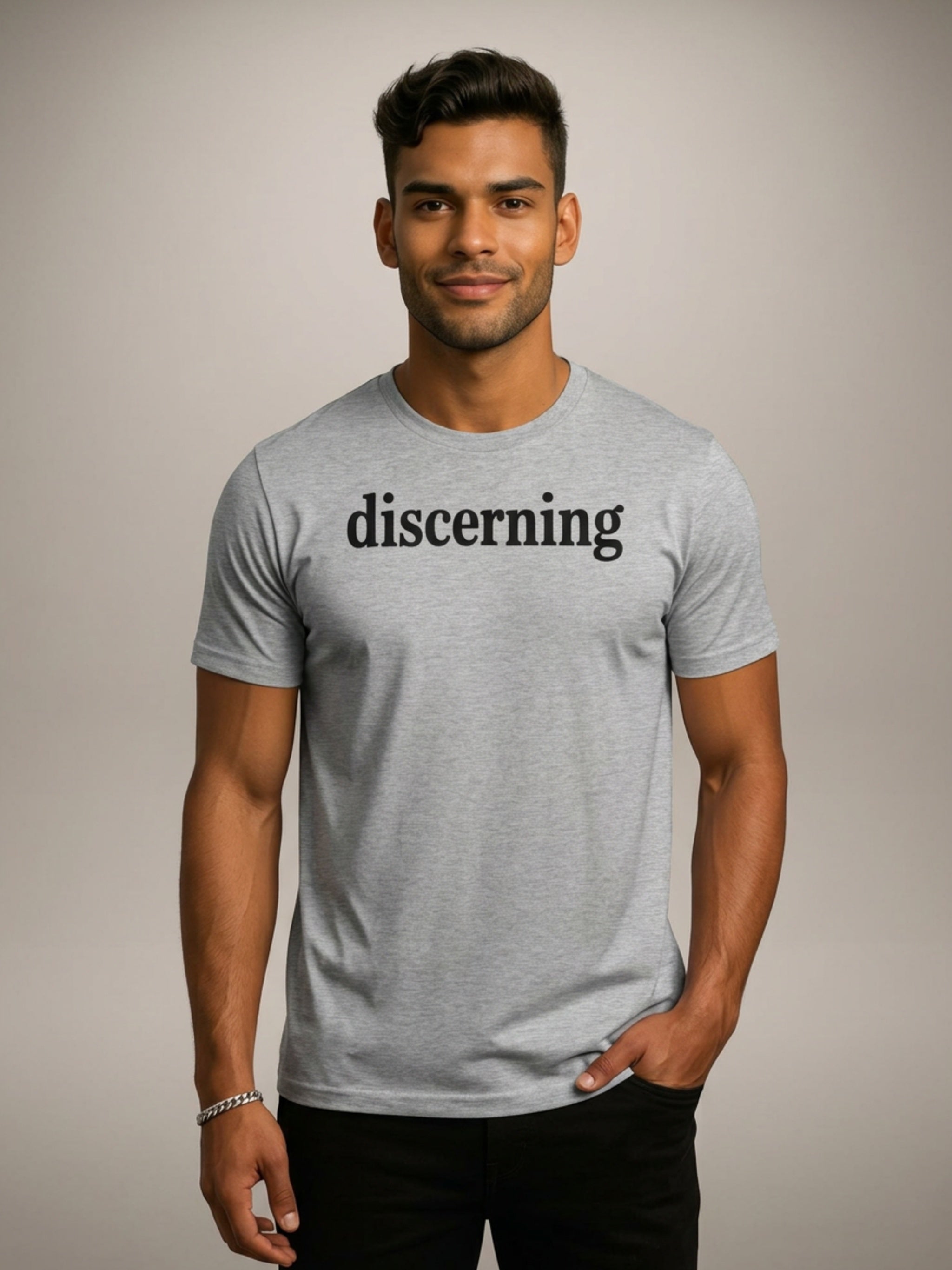MENS 'DICERNING' organic mid-light TEE