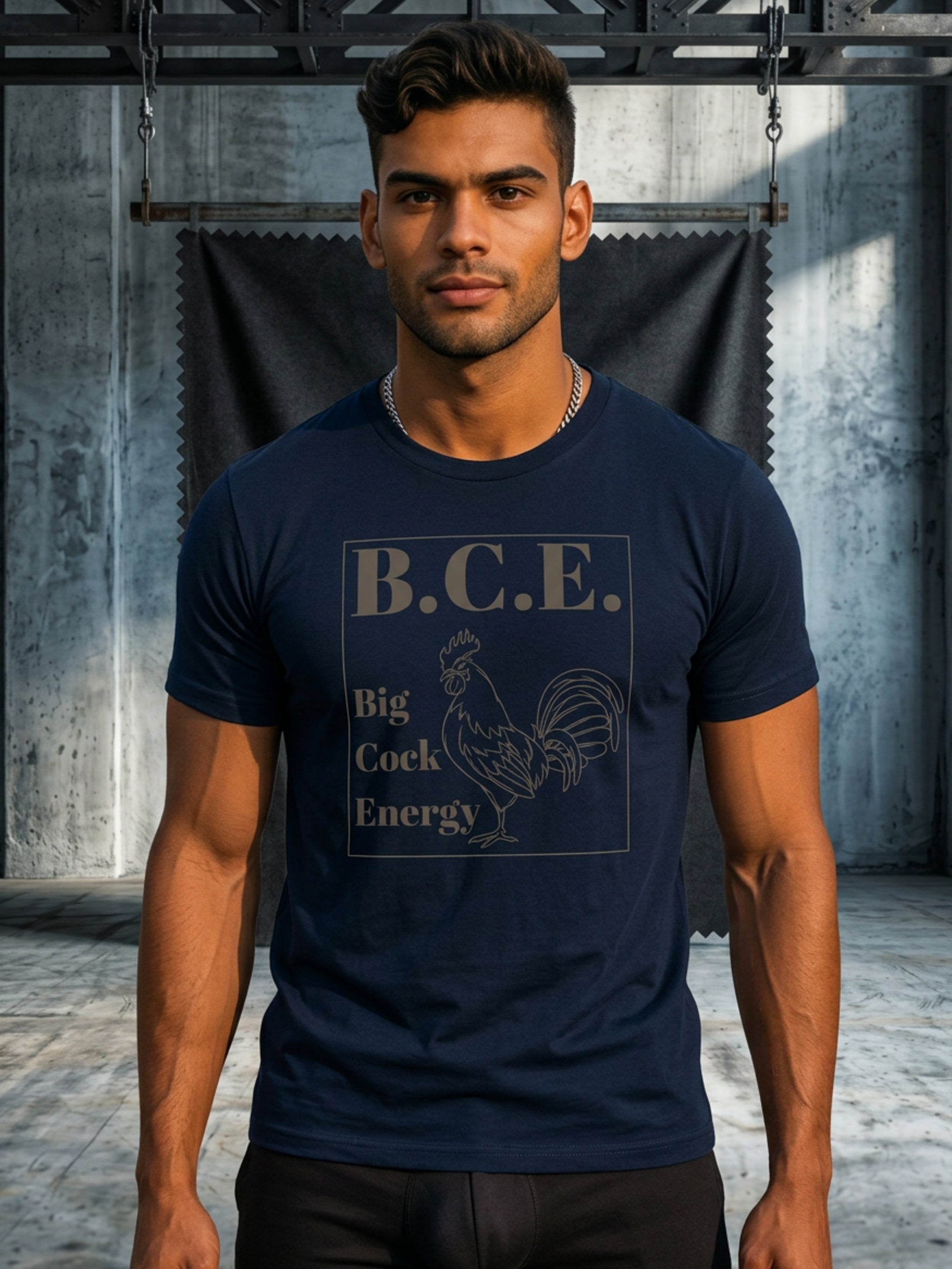 MENS 'B.C.E BIGCOCK ENERGY'  organic mid-light TEE