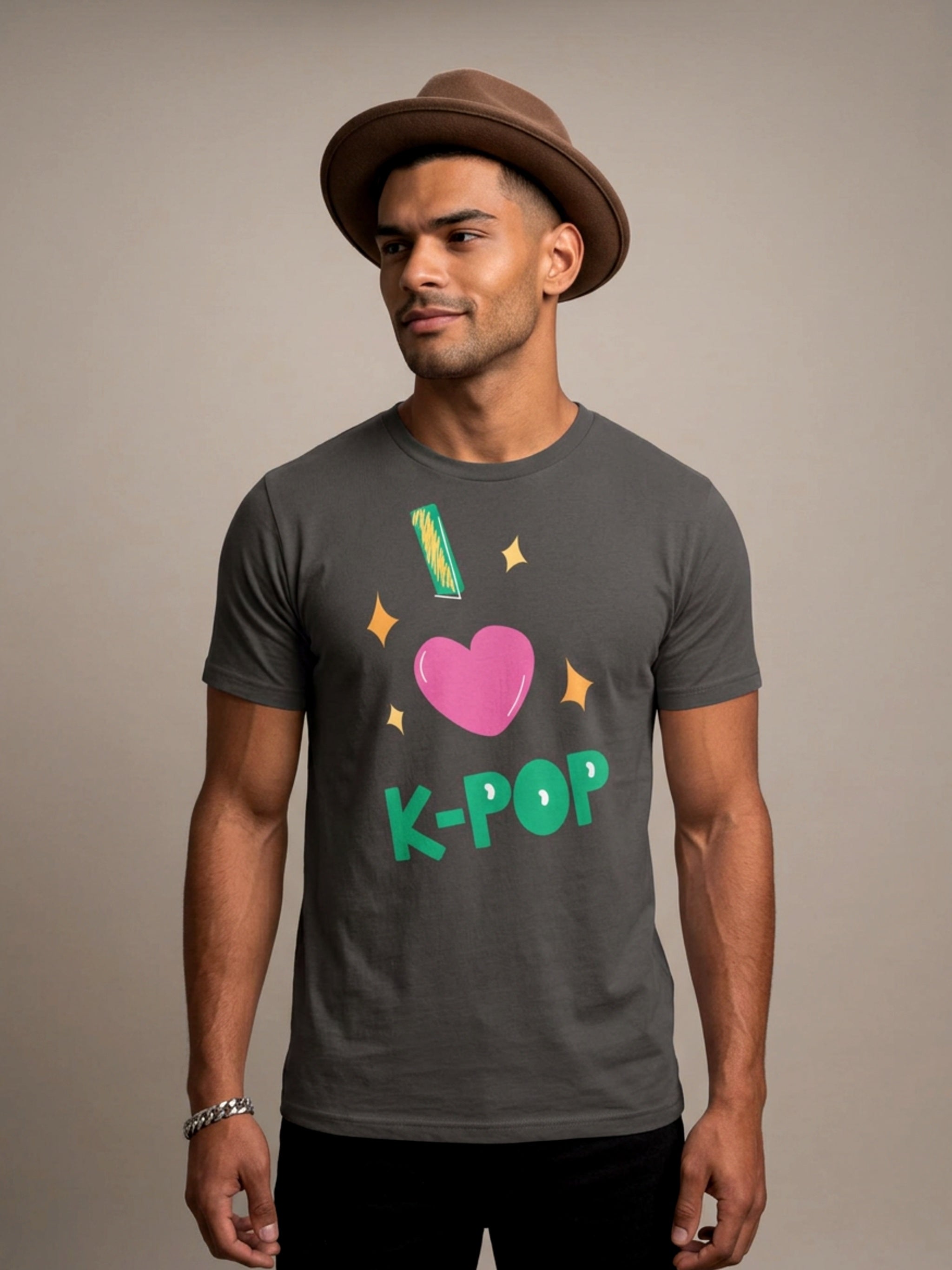 MENS 'K-POP LOVE' organic mid-light TEE