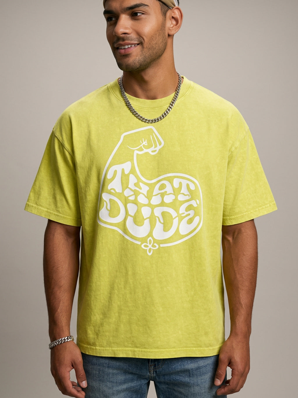 MENS 'THAT DUDE' Snow Washed Oversized Cotton TEE