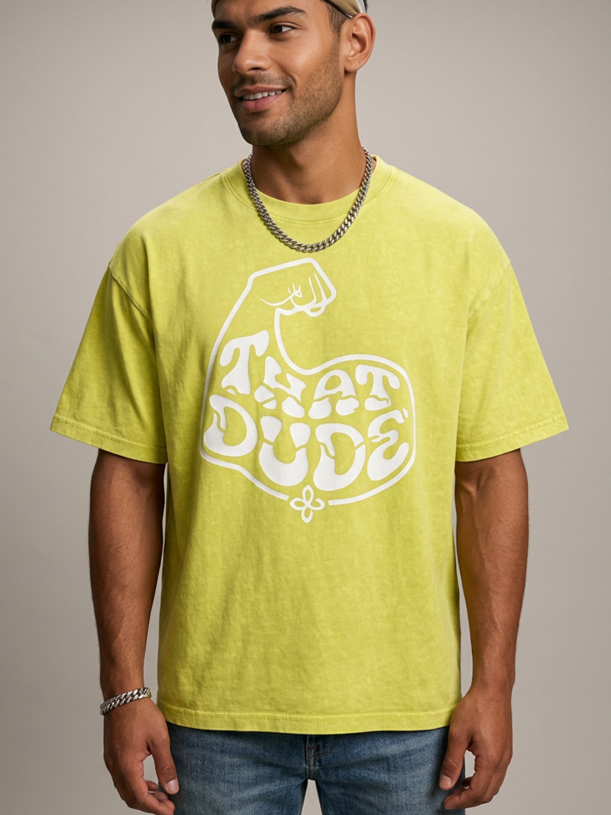 MENS 'THAT DUDE' Snow Washed Oversized Cotton TEE