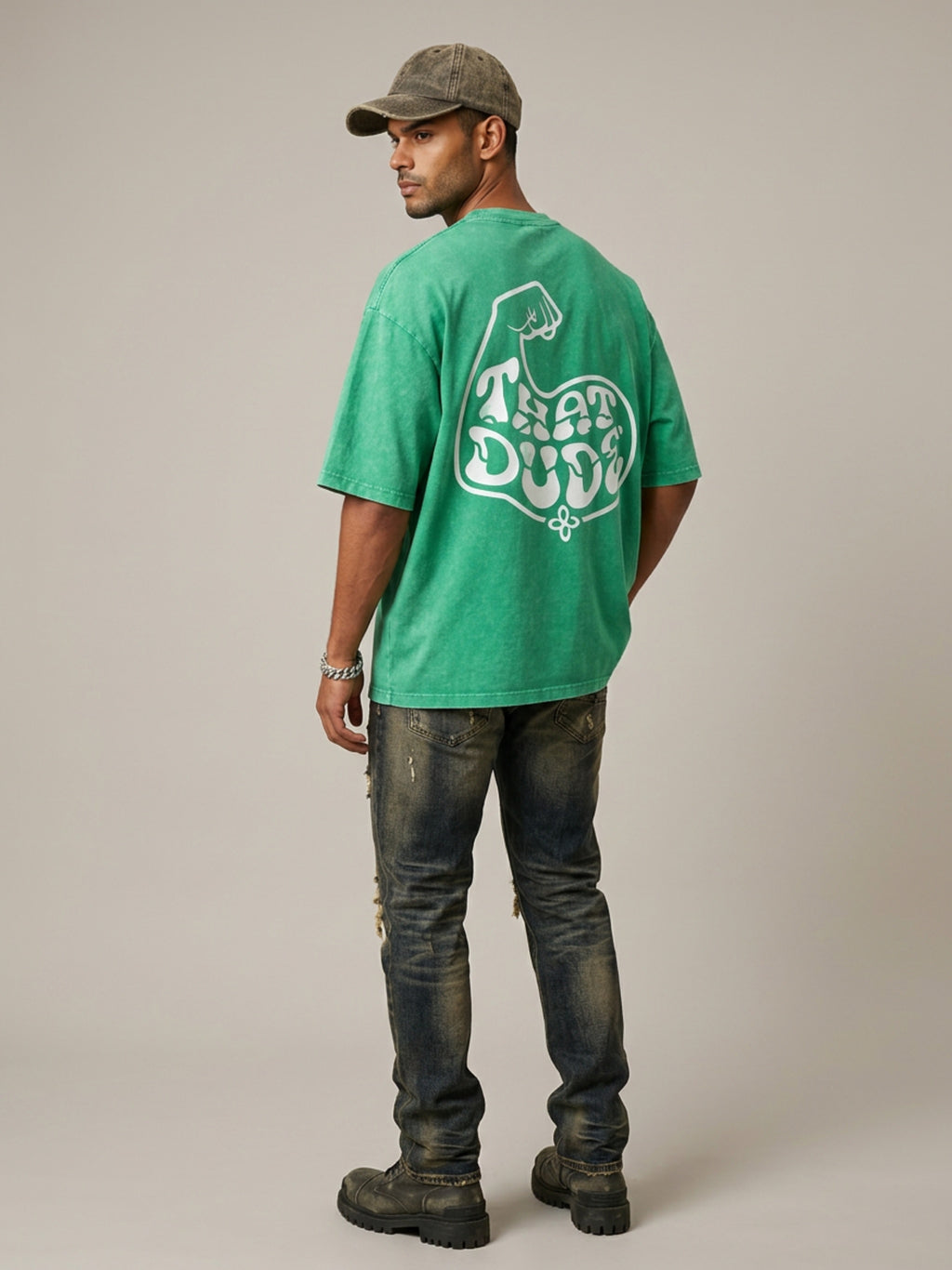 MENS 'THAT DUDE' Snow Washed Oversized Cotton TEE