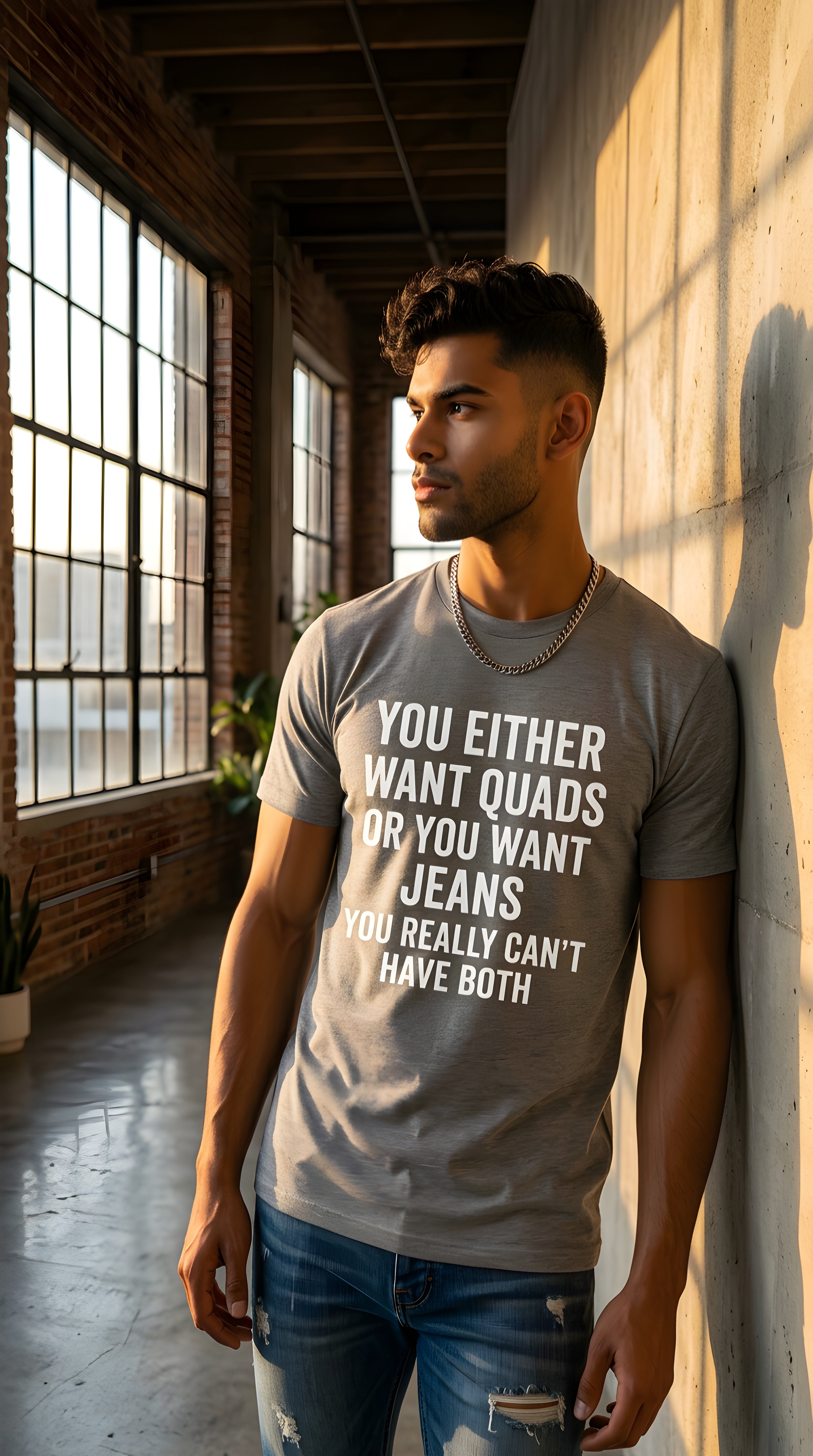 Mens You Either Want organic mid-light Tee